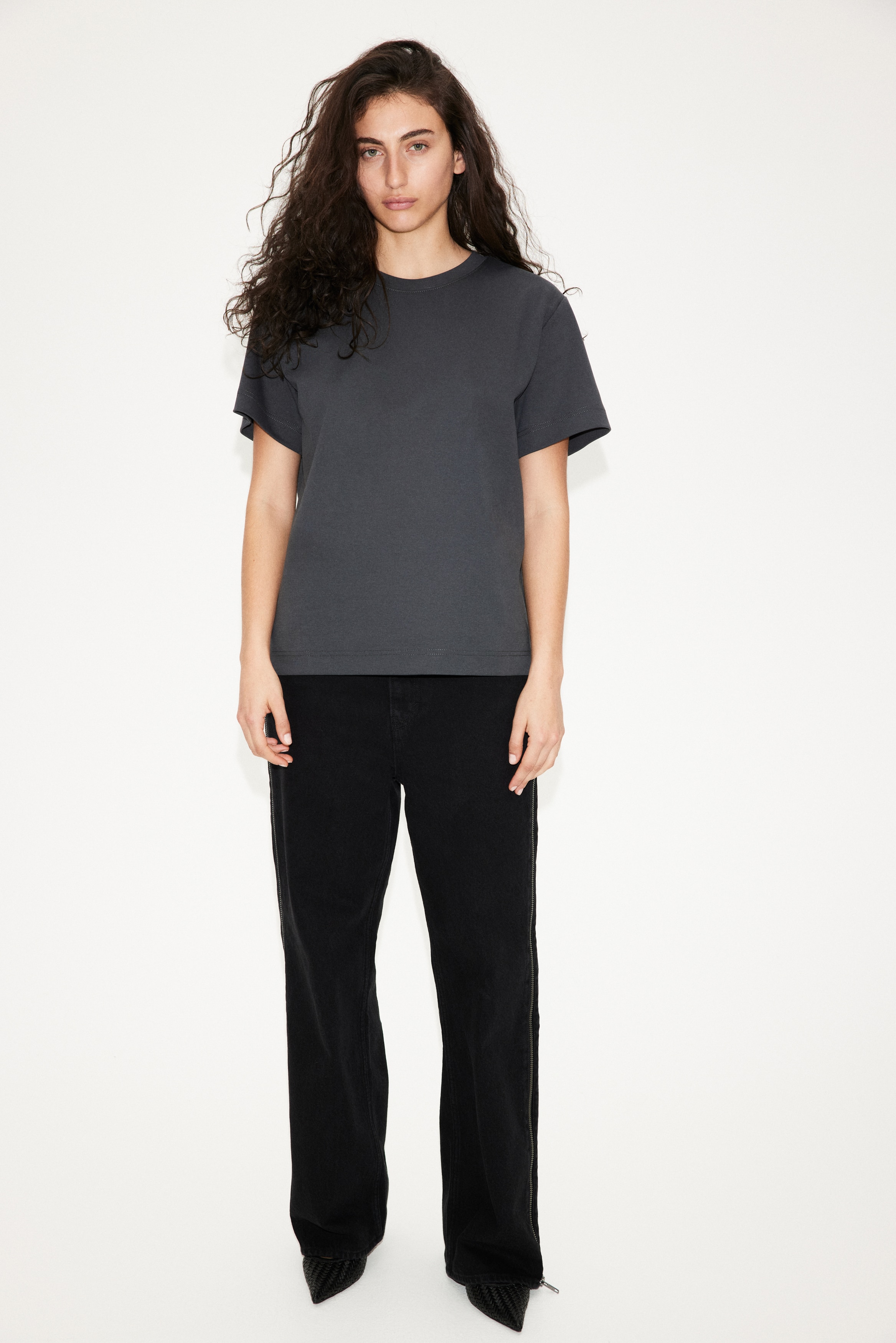 Хлопковая футболка H&M Pima