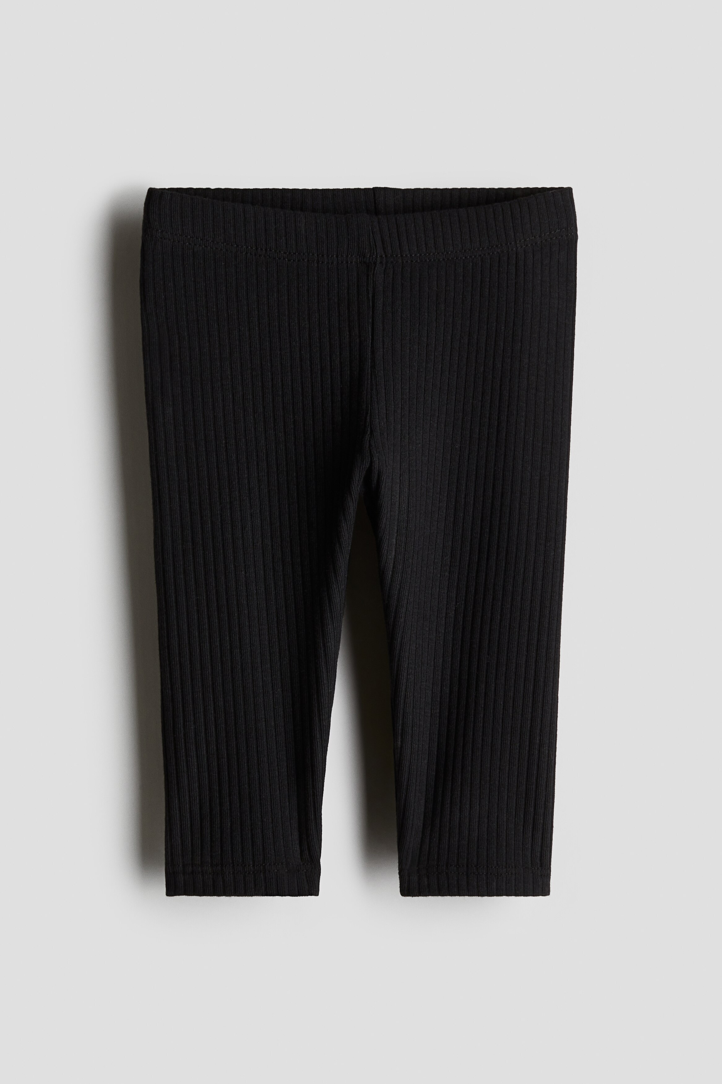 Хлопчатобумажные леггинсы H&M в рубчик