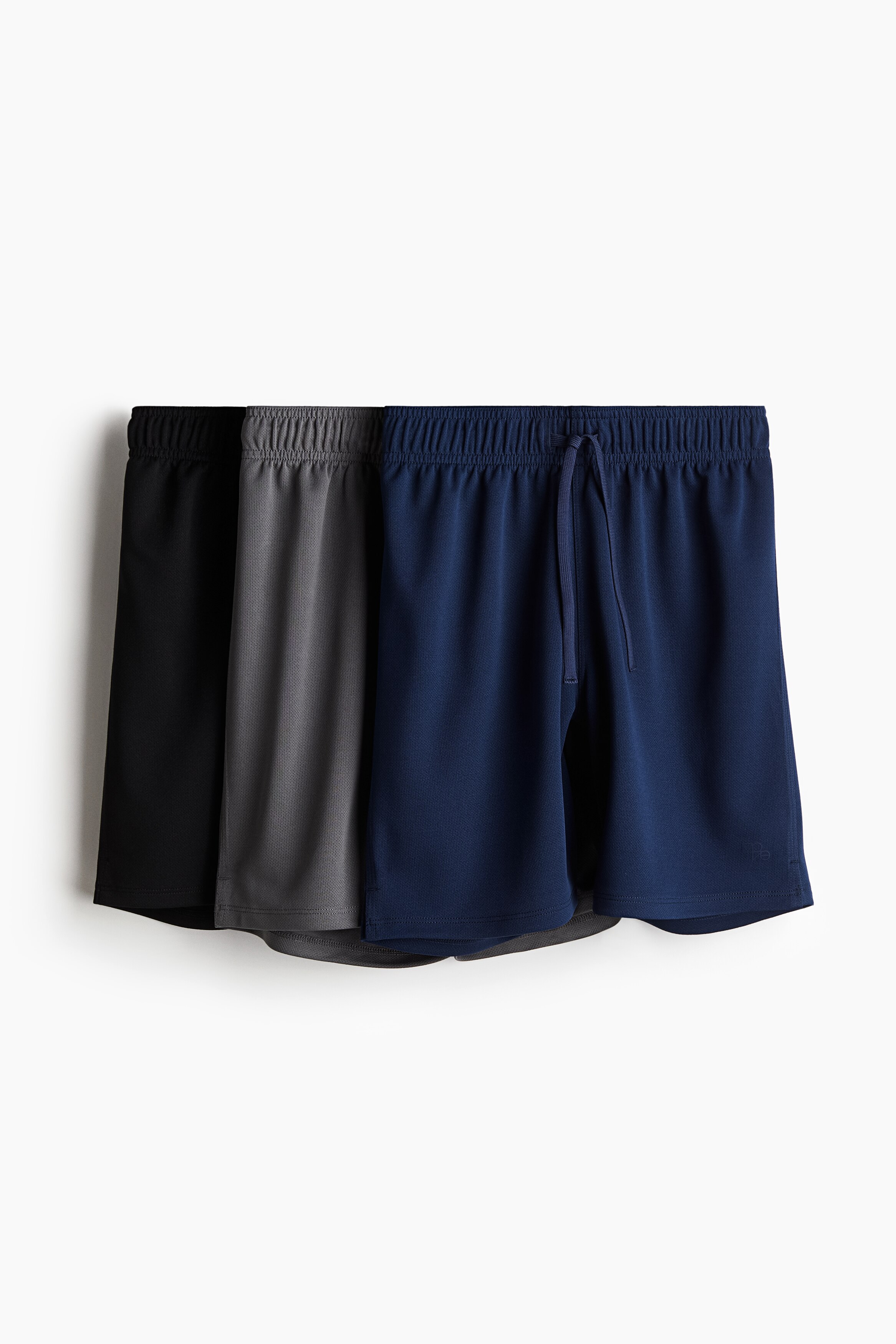 Спортивные шорты из сетчатого материала H&M, 3 штуки, с технологией DryMove