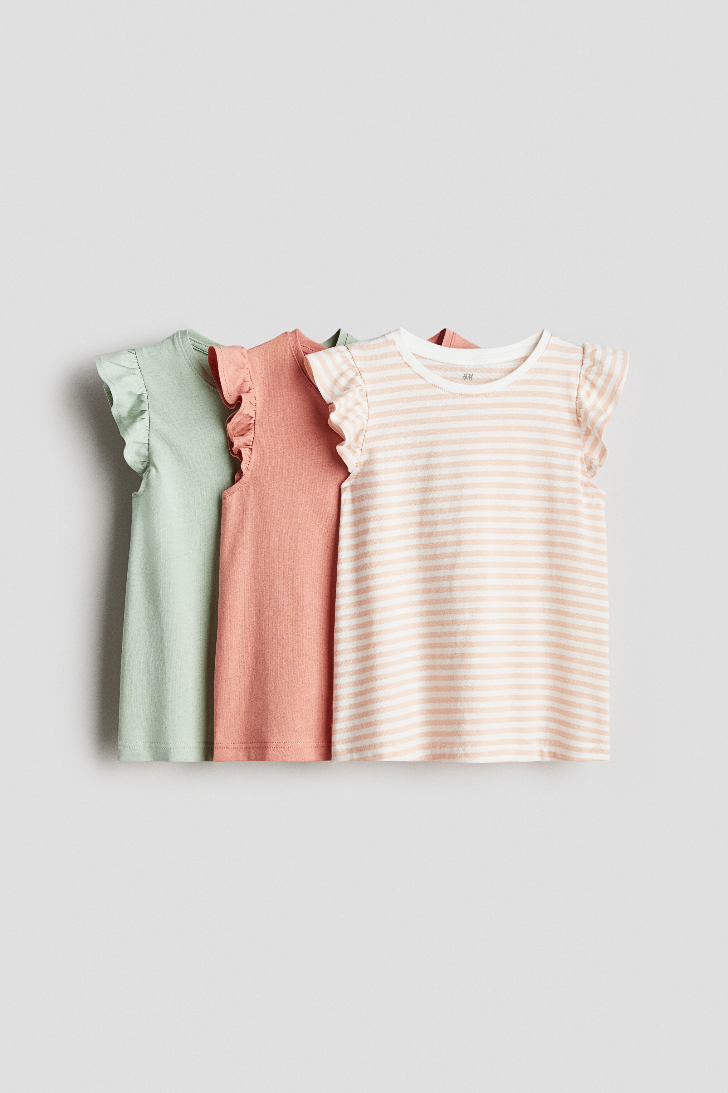 Green/peach pink