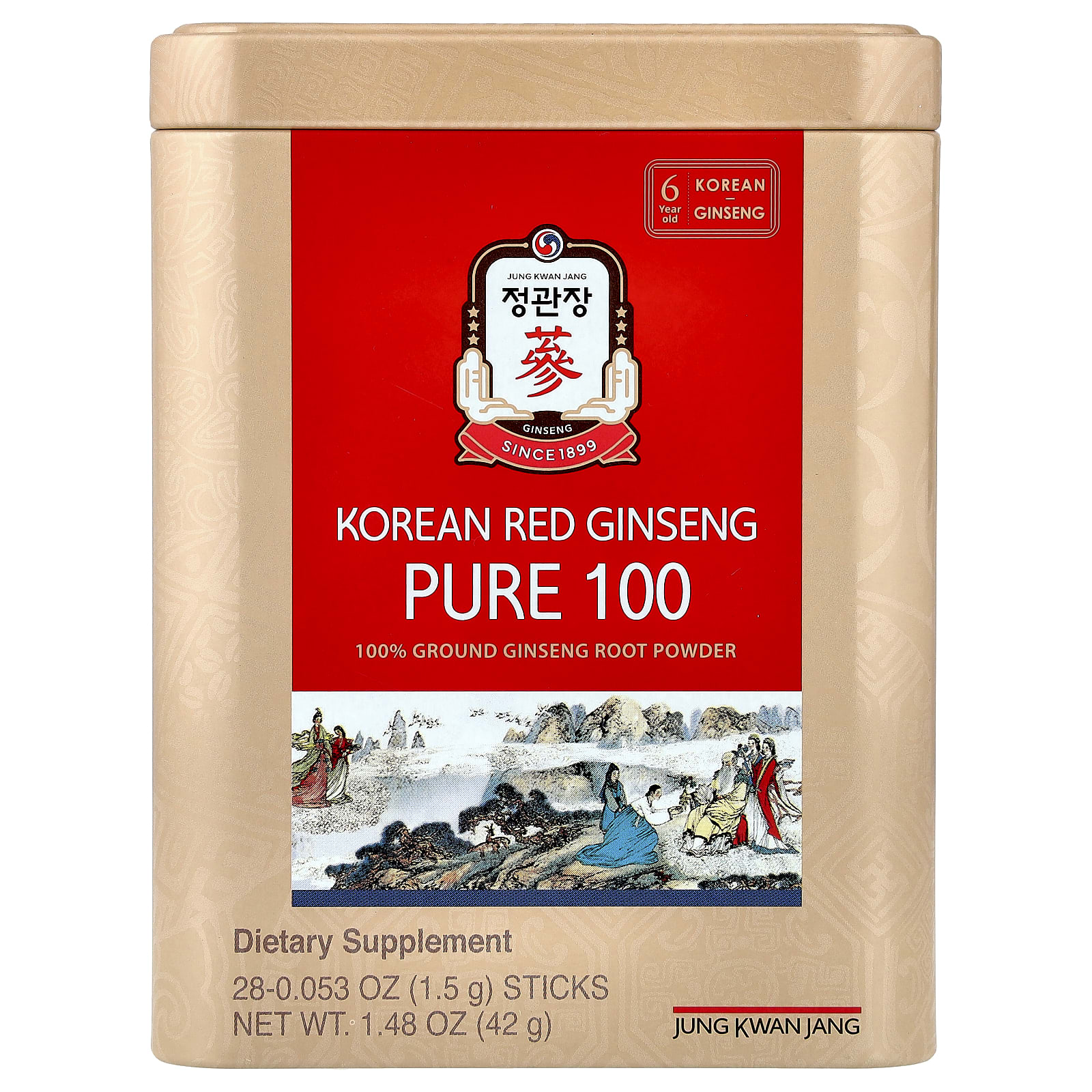 JungKwanJang, корейский красный женьшень, Pure 100, 28 пакетиков по 1,5 г (0,053 унции)