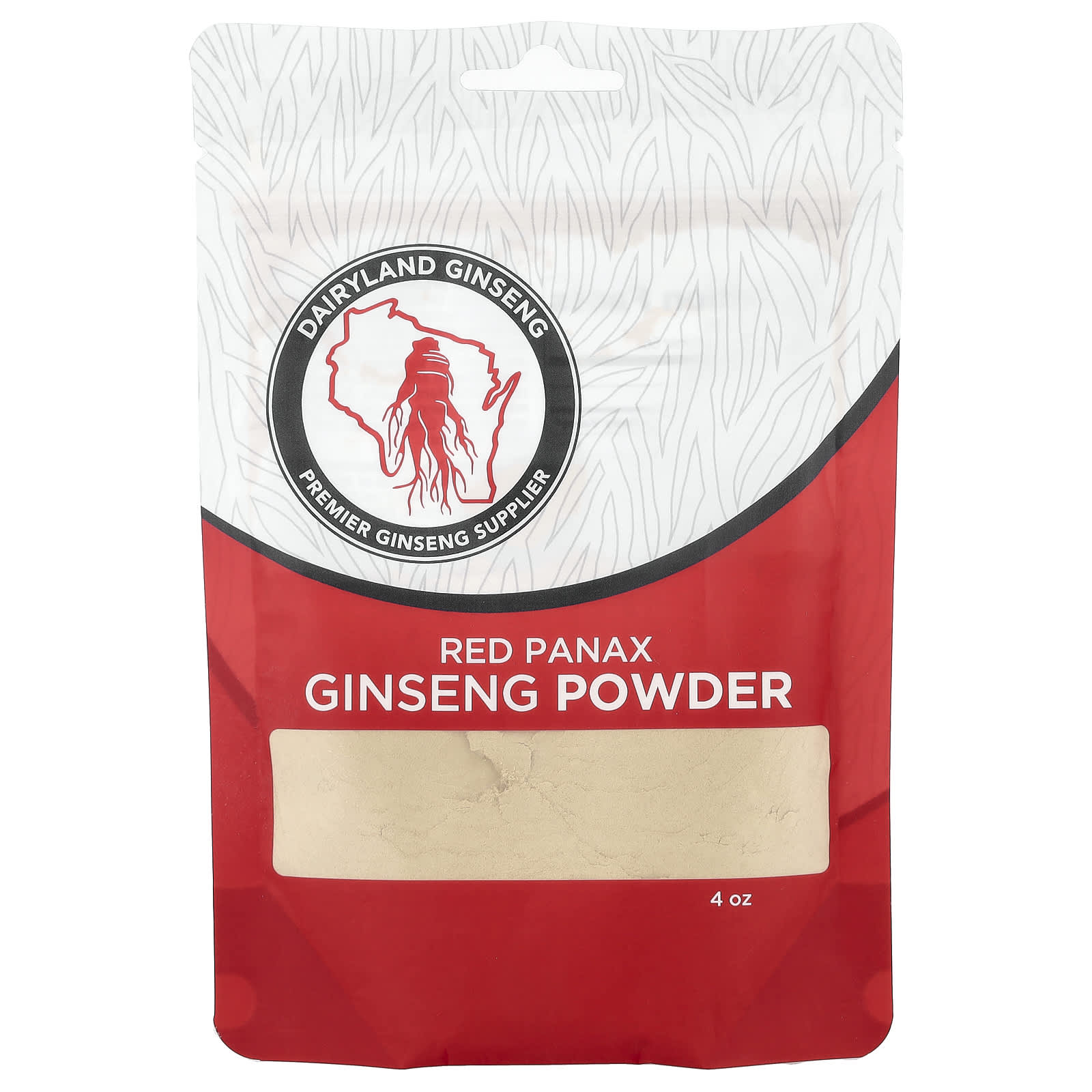 Dairyland Ginseng, красный женьшень обыкновенный, в порошке, 118 мл (4 унции)