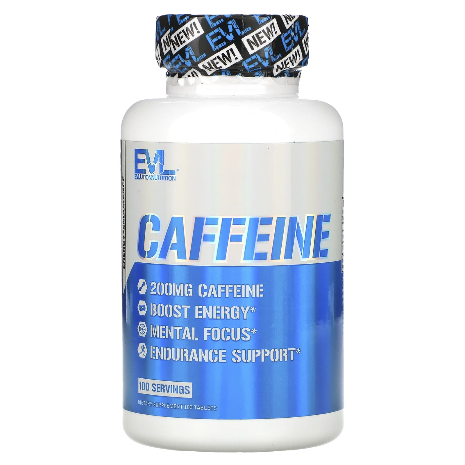 EVLution Nutrition Кофеин 200 мг 100 таблеток 1590₽