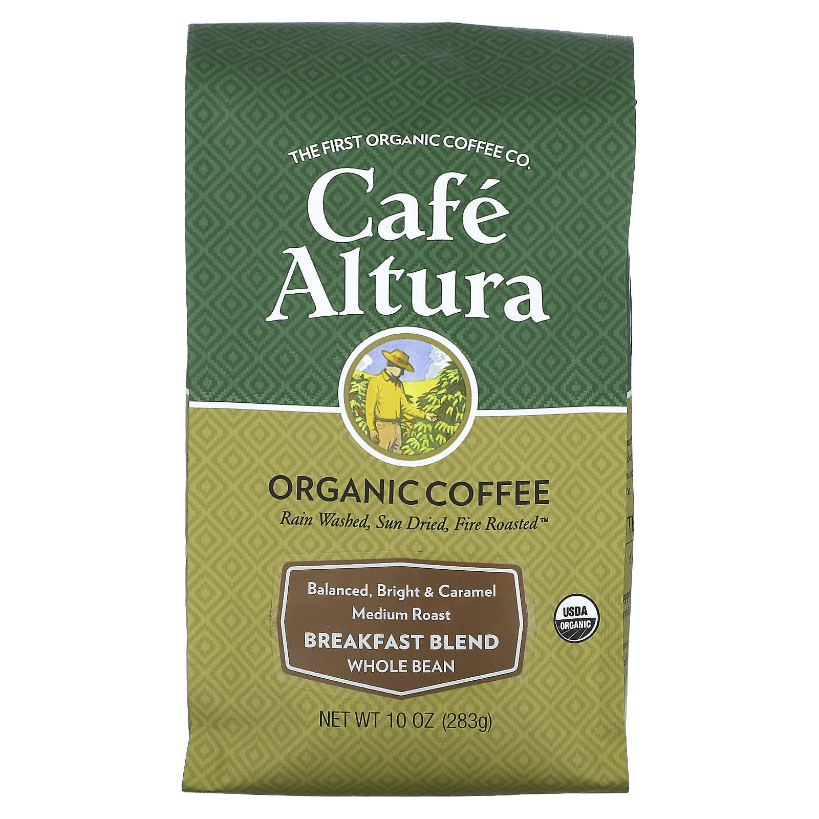 Cafe Altura Organic Coffee смесь для завтрака цельные зерна средняя обжарка 283 г 10 унций 1890₽