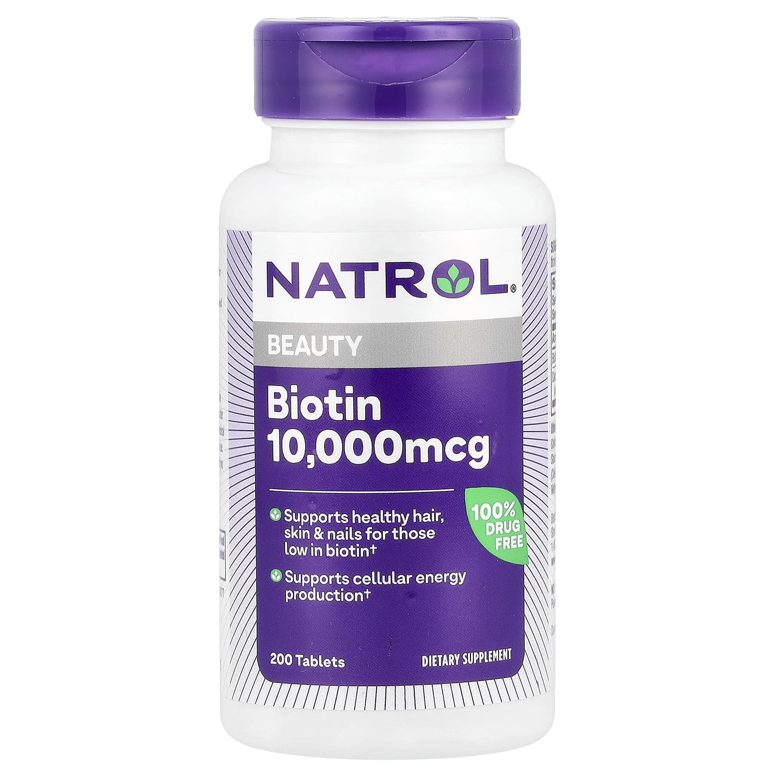 Natrol биотин максимальная сила действия 10 000 мкг 200 таблеток 3690₽