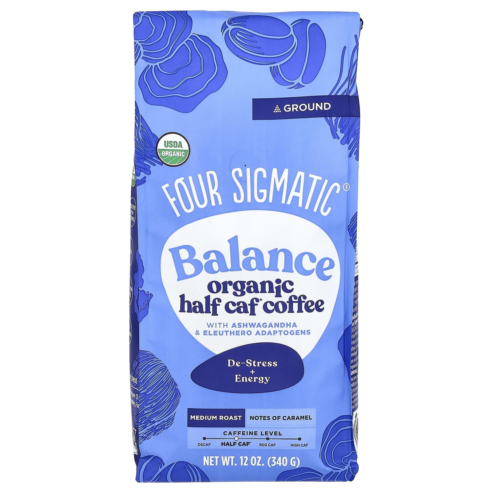 Four Sigmatic Balance органический кофе наполовину с адаптогенами ашваганды и элеутерококка молотый средней обжарки 340 г 12 унций 3190₽