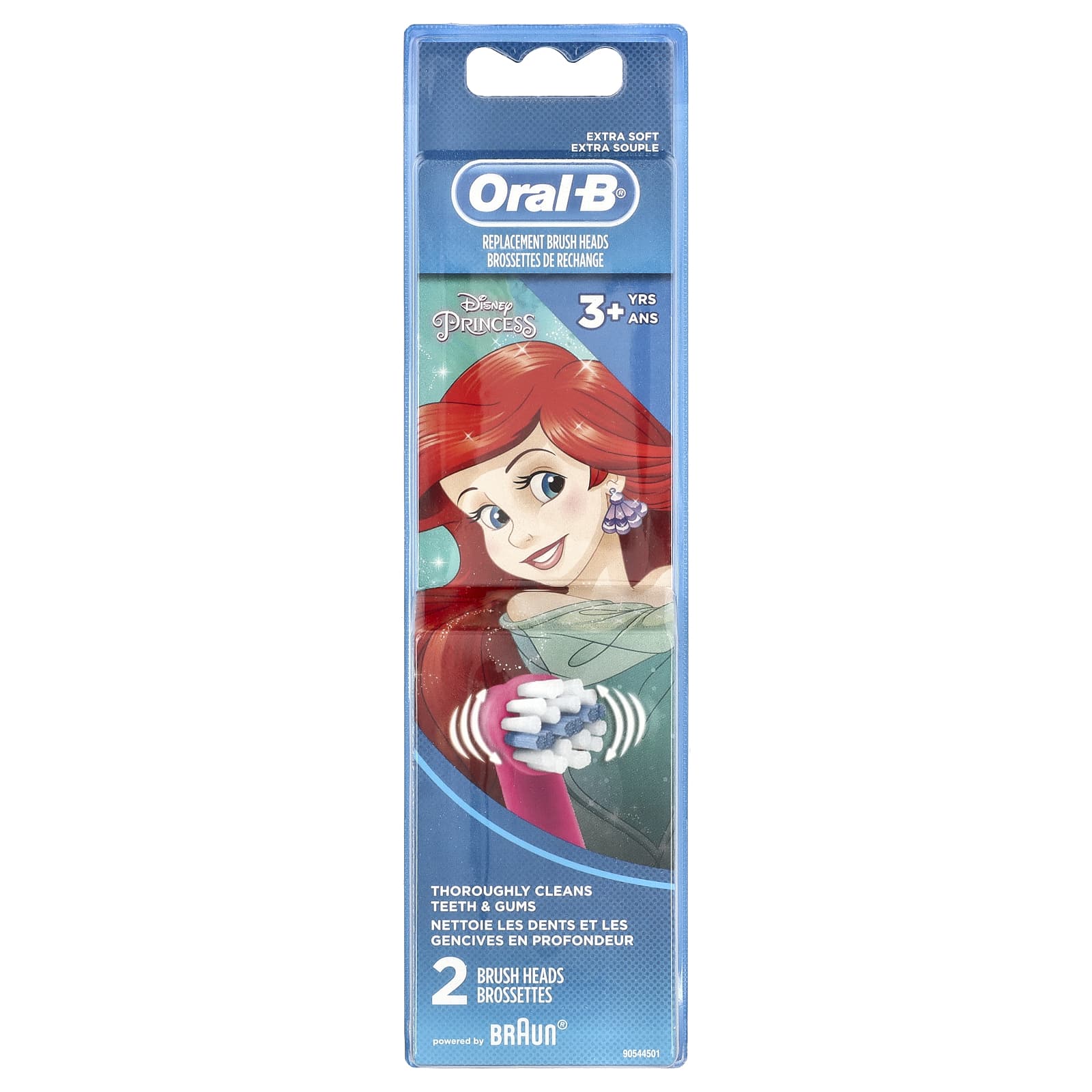 Oral-B Kids сменные насадки-щетки очень мягкие для детей от 3 лет Disney Princess 2 насадки-щетки 3690₽