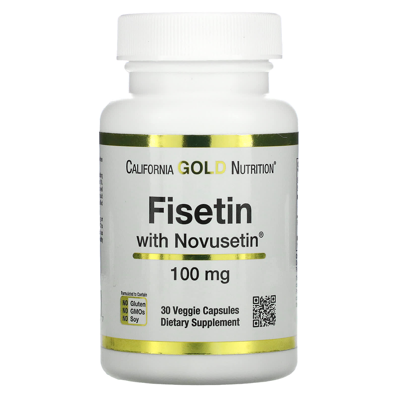 California Gold Nutrition Fisetin with Novusetin физетин 100 мг 30 растительных капсул 2590₽