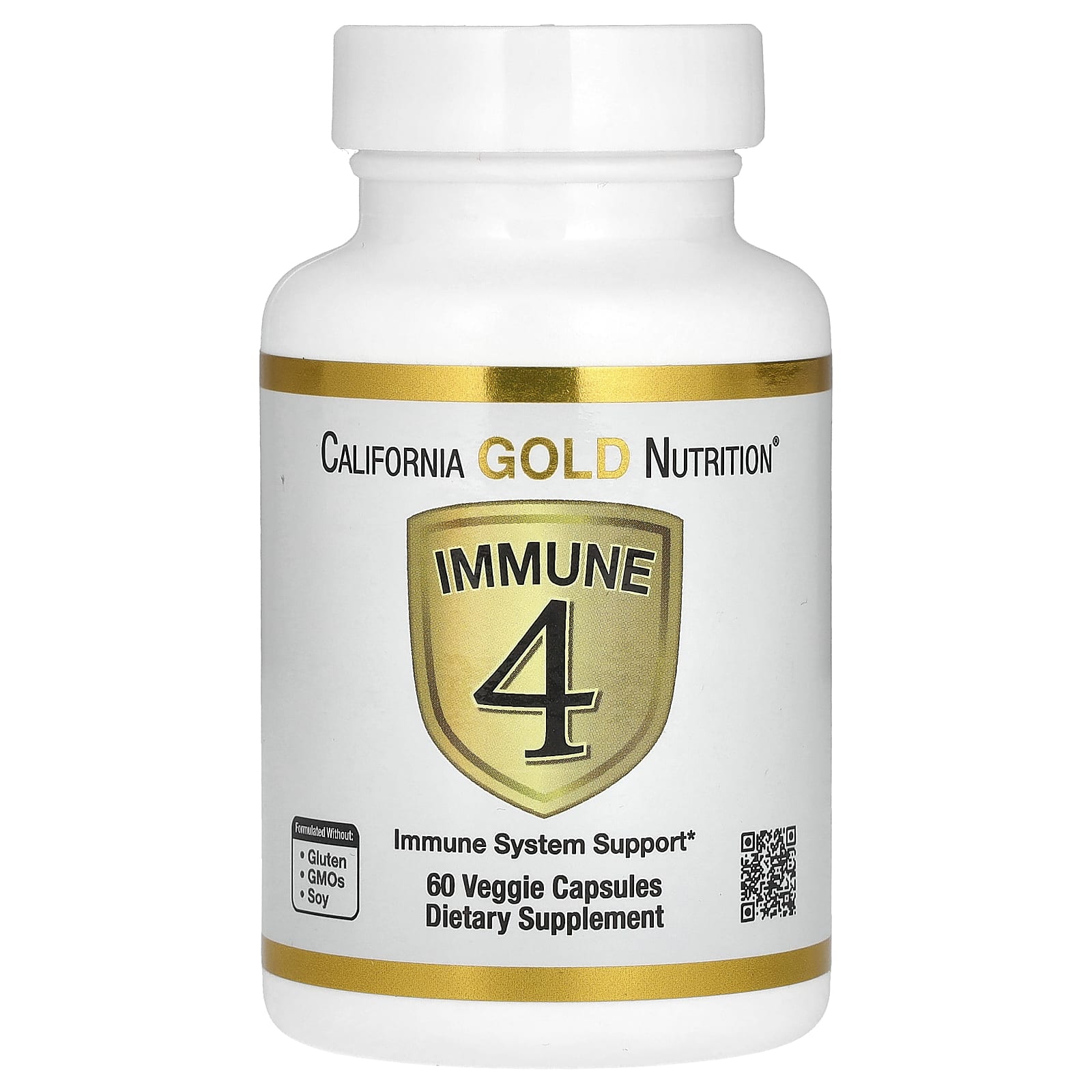 California Gold Nutrition Immune 4 средство для укрепления иммунитета 60 вегетарианских капсул 1790₽