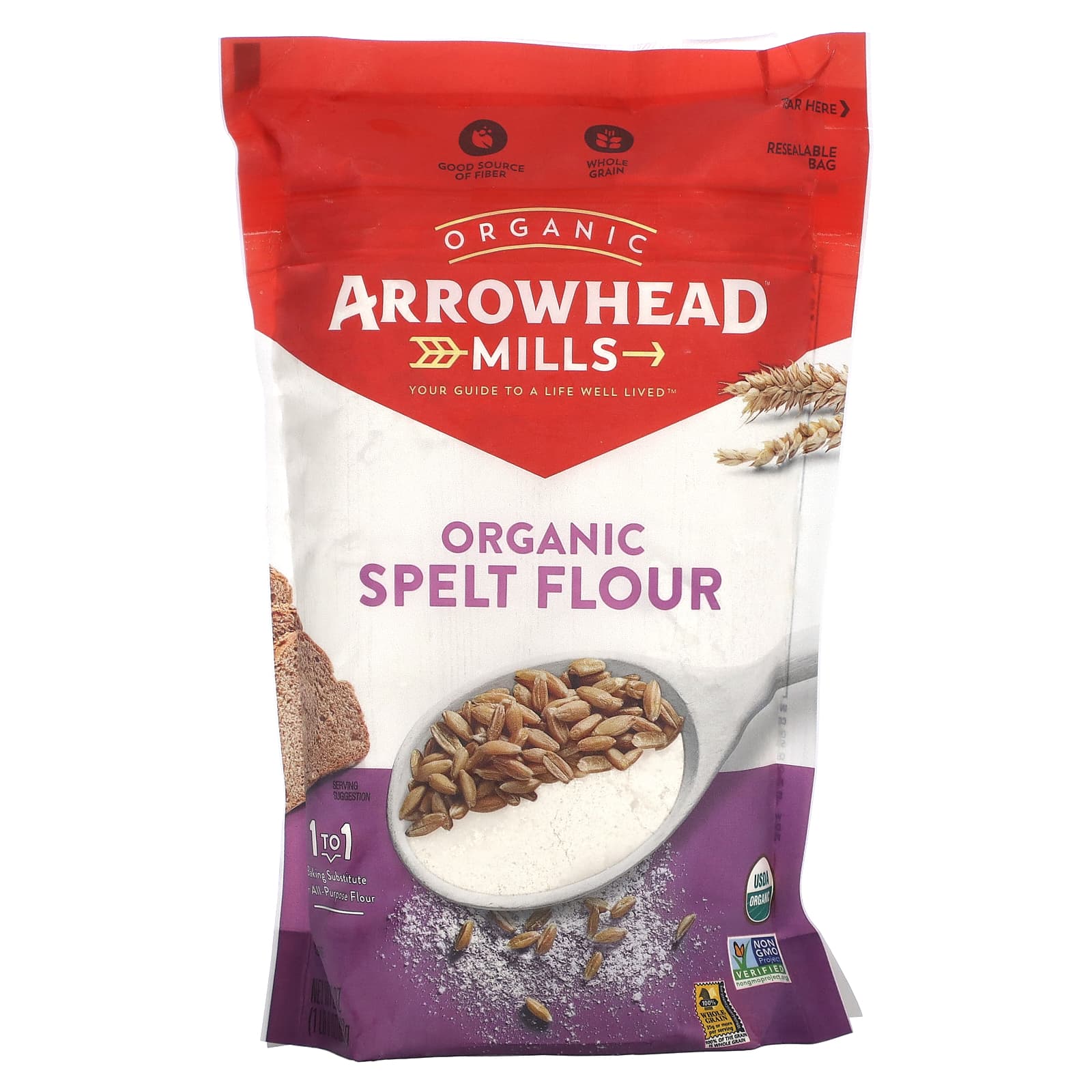 Arrowhead Mills Organic Spelt Flour 1 lb 623 g 1690₽