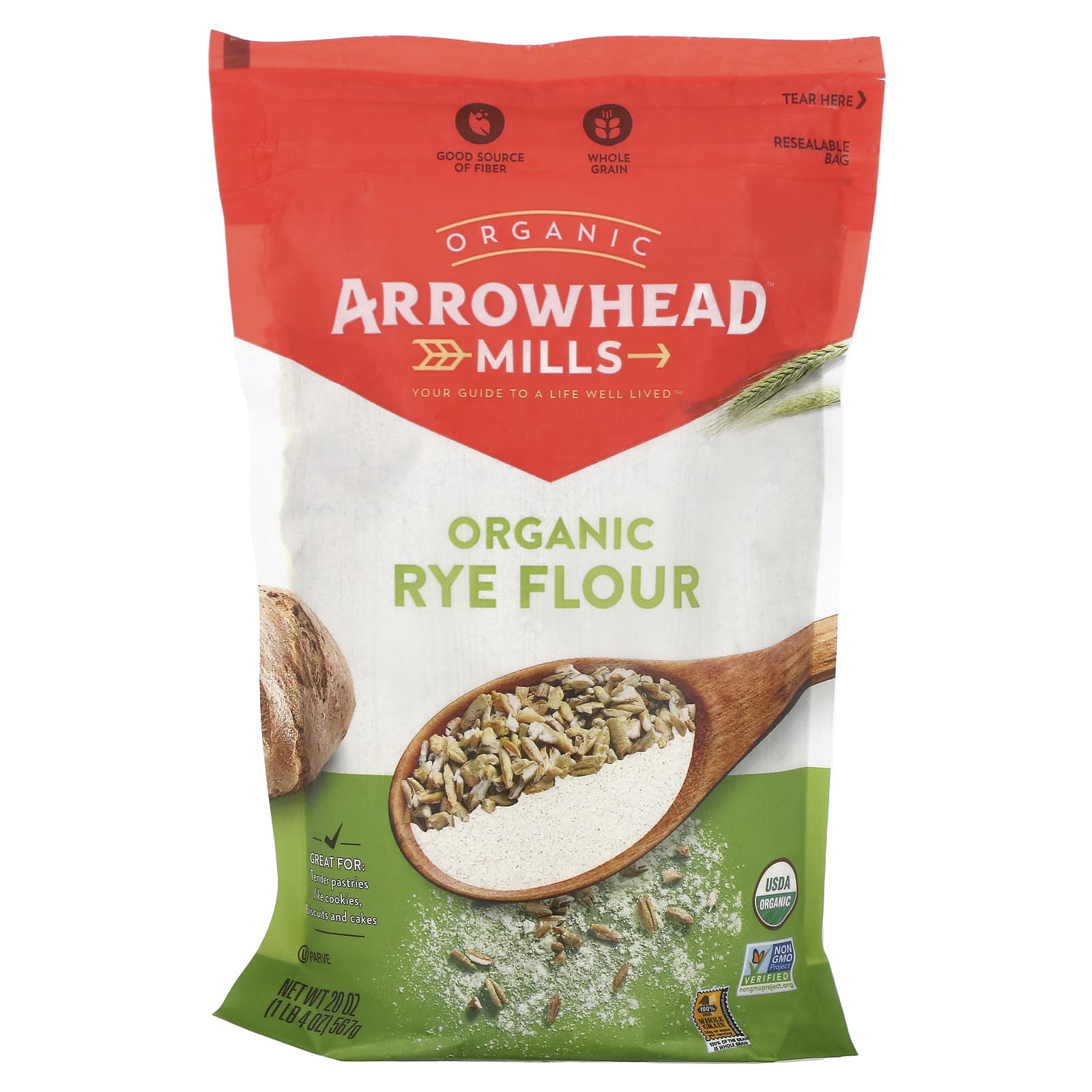 Arrowhead Mills Органическая ржаная мука 567 г 20 унций 1490₽