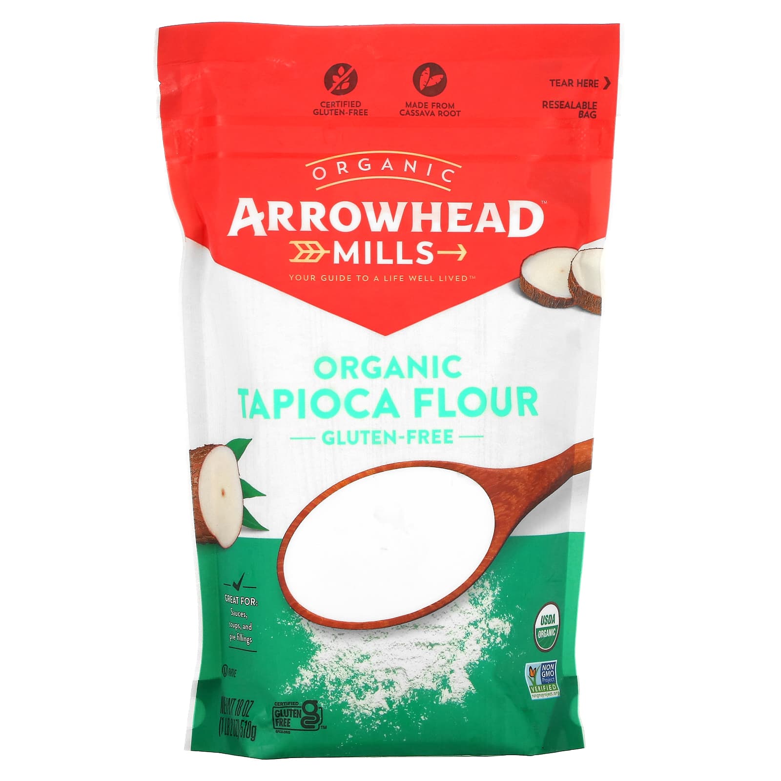 Arrowhead Mills Органическая тапиоковая мука 510 г 18 унций 1590₽