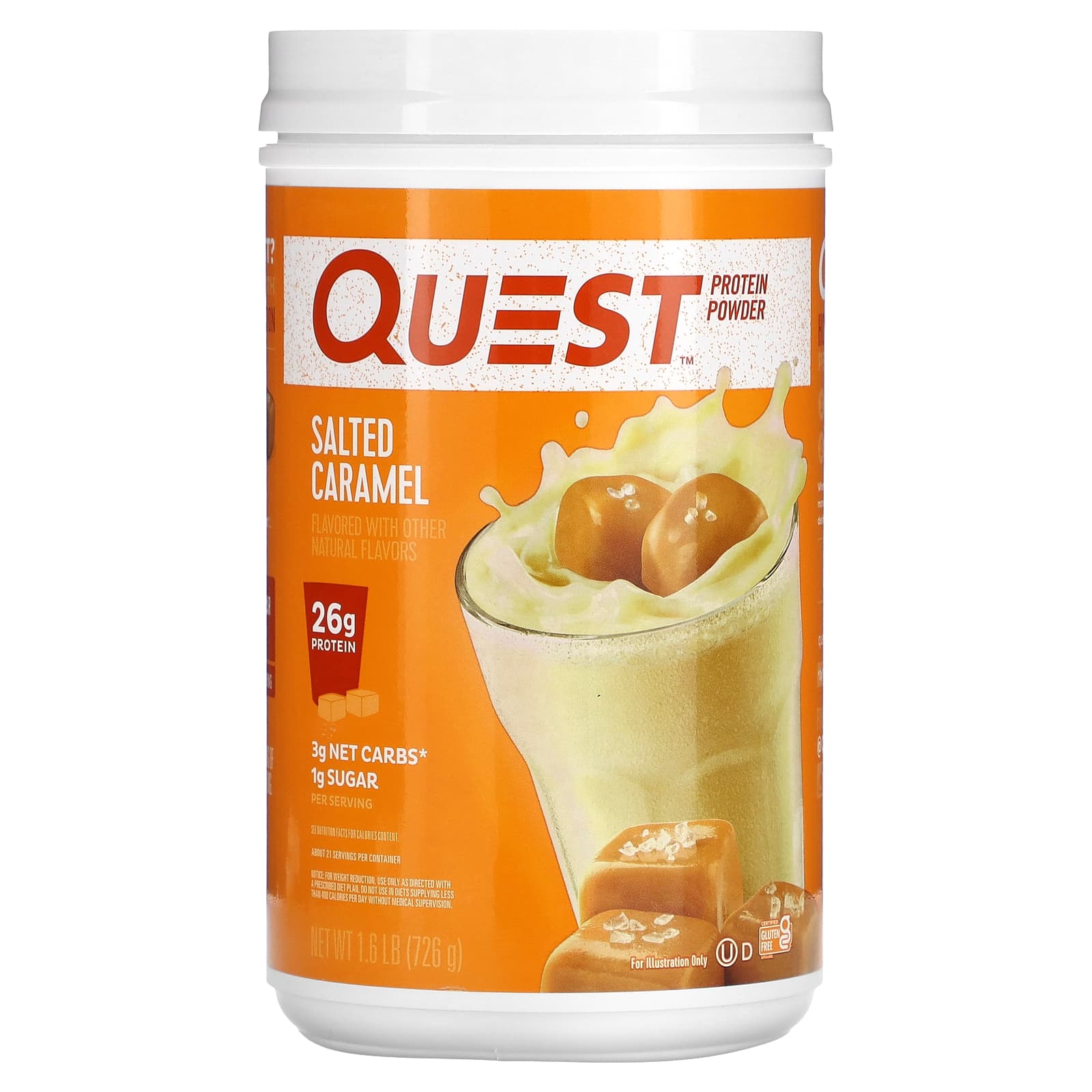 Quest Nutrition протеиновый порошок соленая карамель 726 г 16 фунта 5990₽