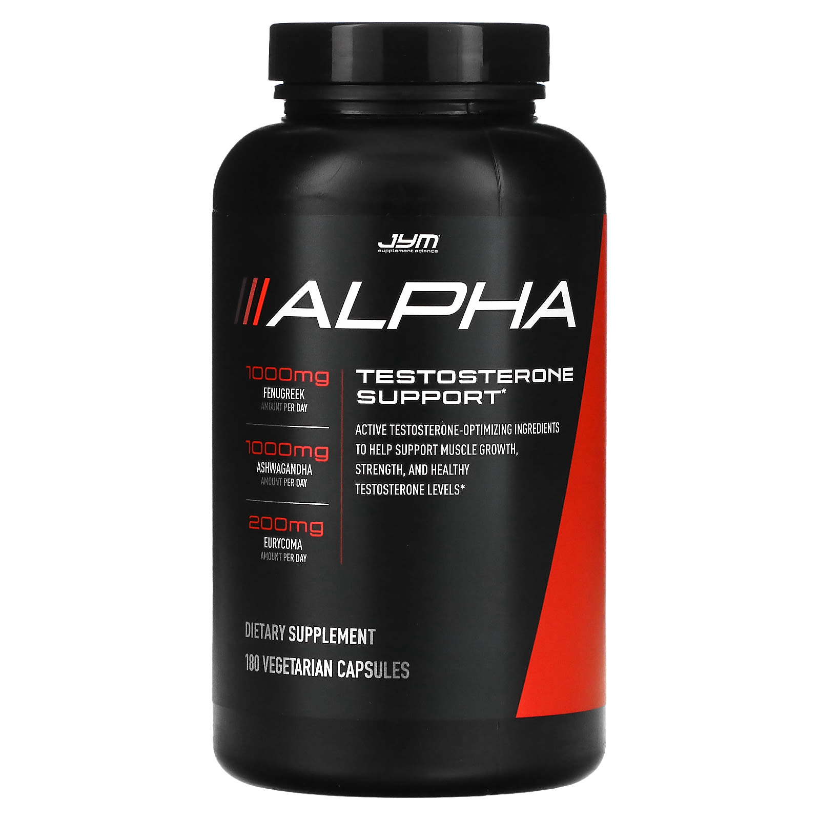 JYM Supplement Science Alpha поддержка тестостерона 180 вегетарианских капсул 9290₽