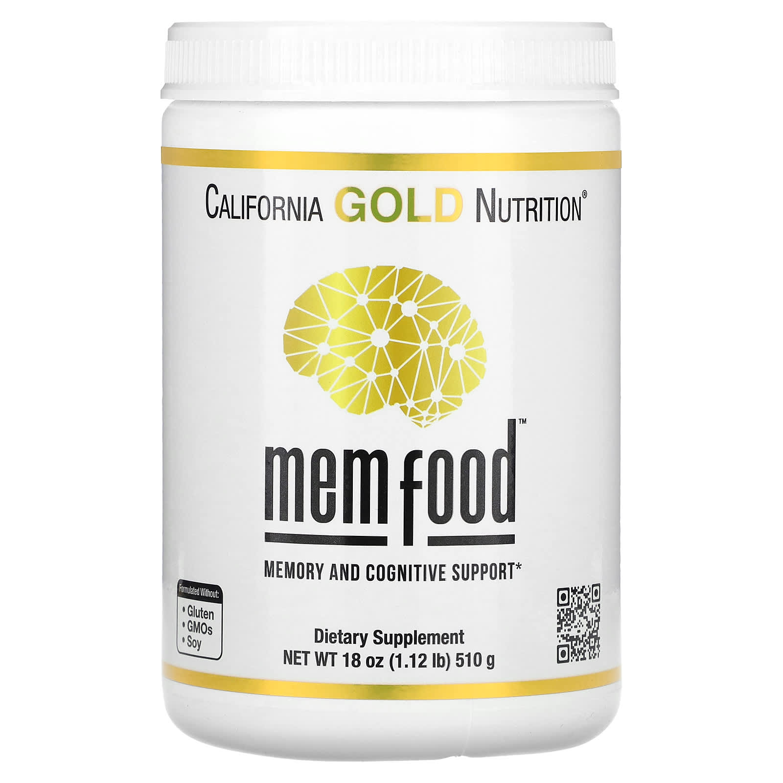 California Gold Nutrition MEM Food для поддержки памяти и когнитивных функций 510 г 112 фунта 8890₽