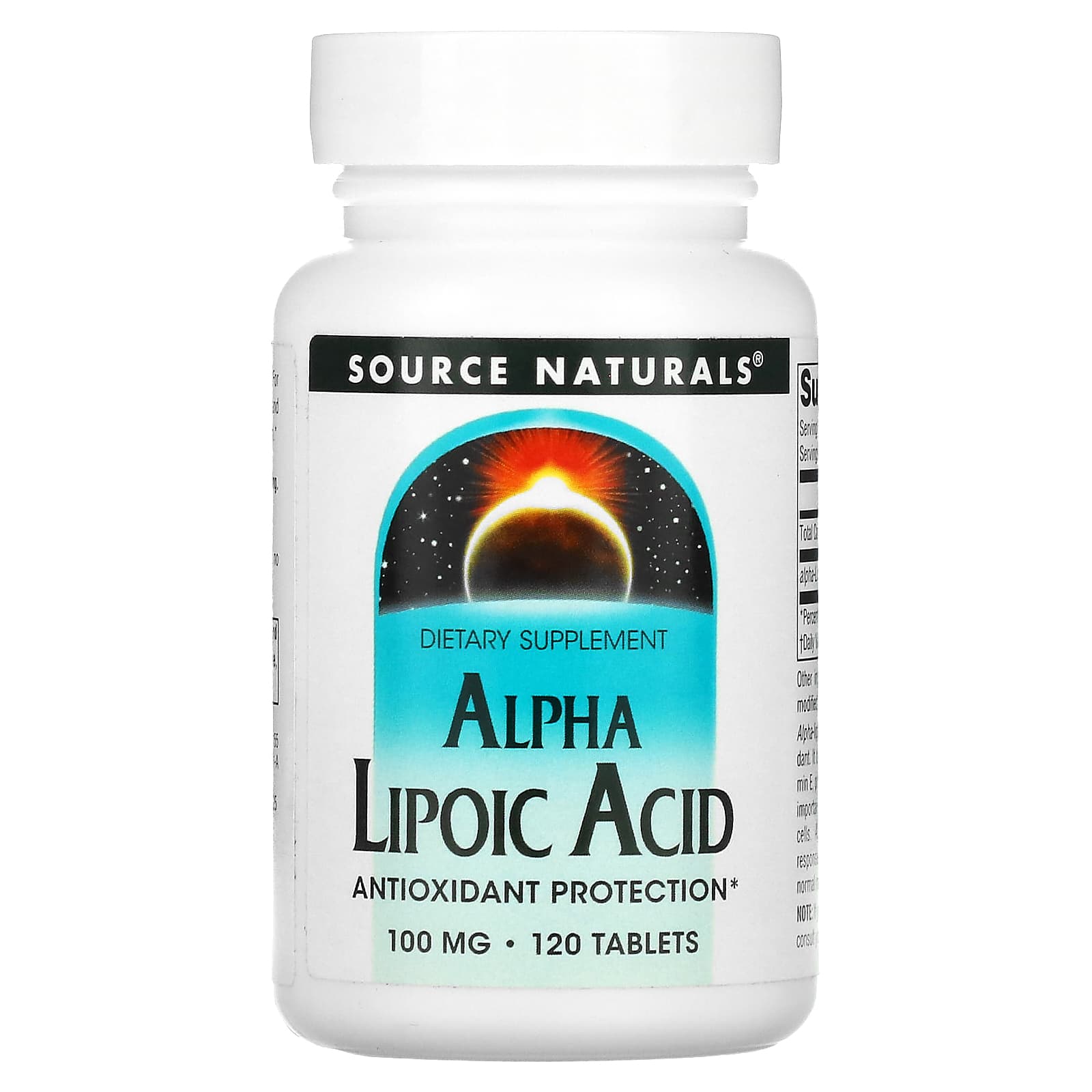 Source Naturals Альфа-липоевая кислота 100 мг 120 таблеток 2390₽