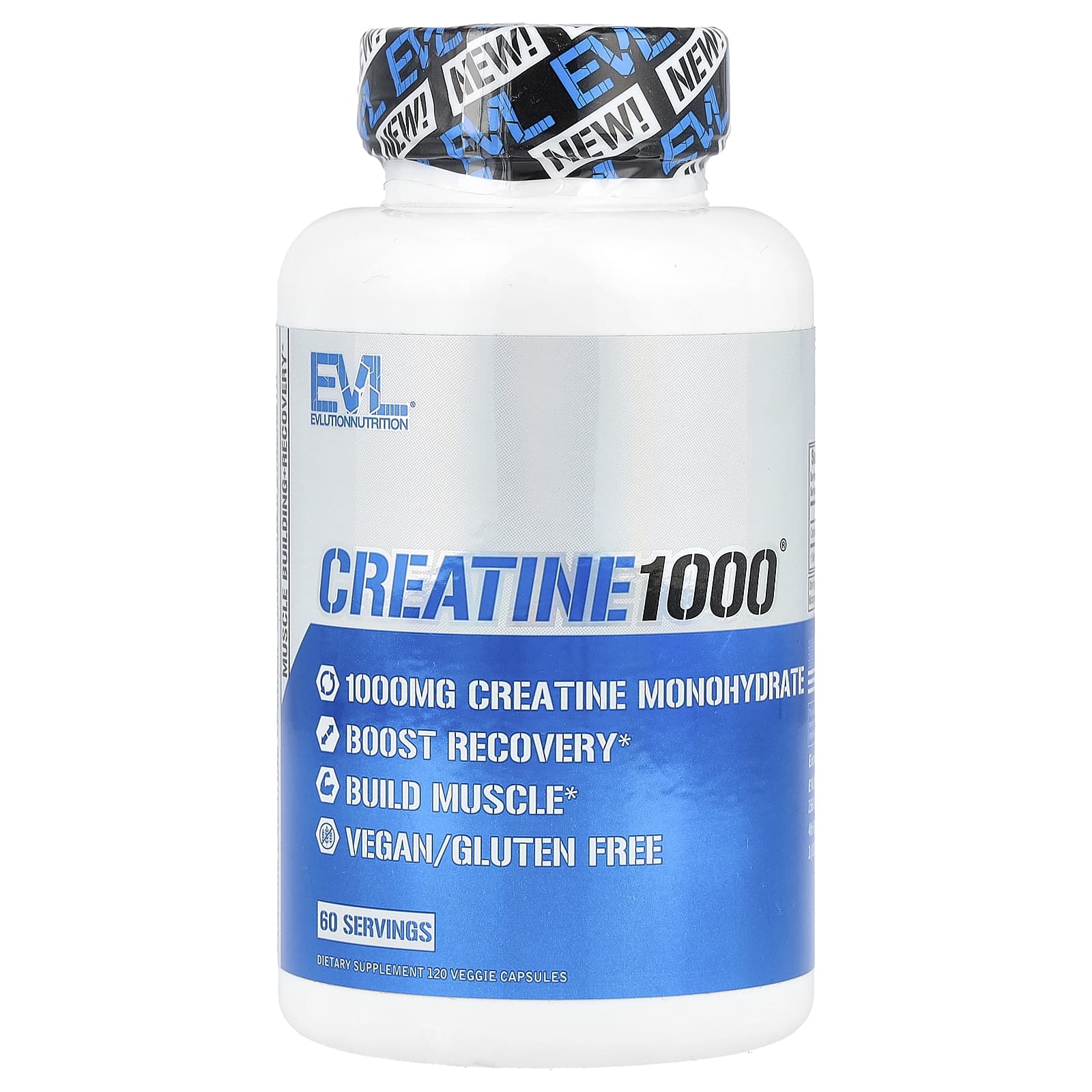 EVLution Nutrition Creatine1000 креатин 500 мг 120 растительных капсул 2090₽