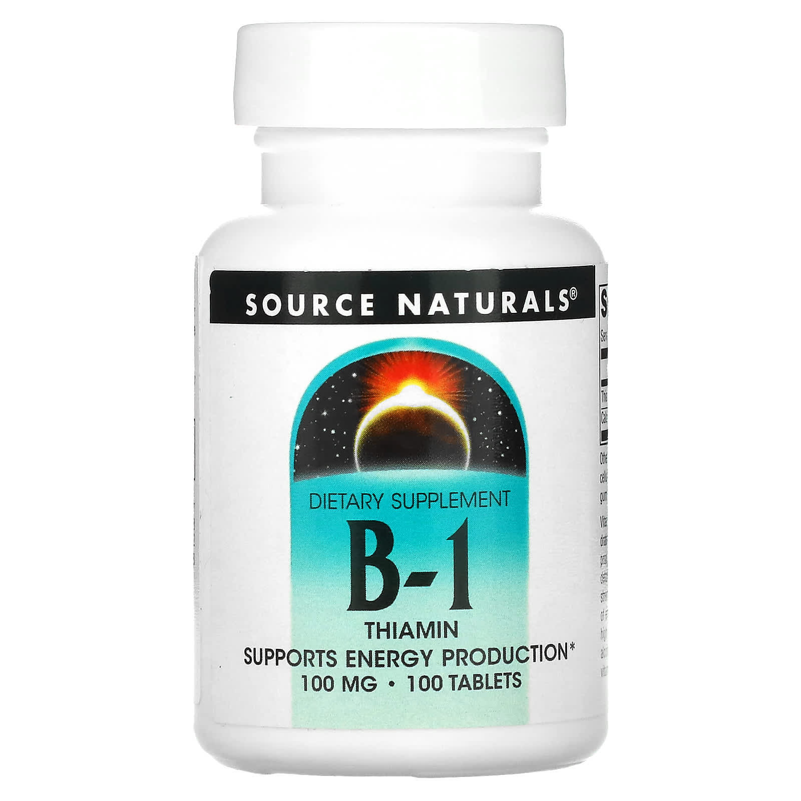 Source Naturals витамин B1 тиамин 100 мг 100 таблеток 1690₽