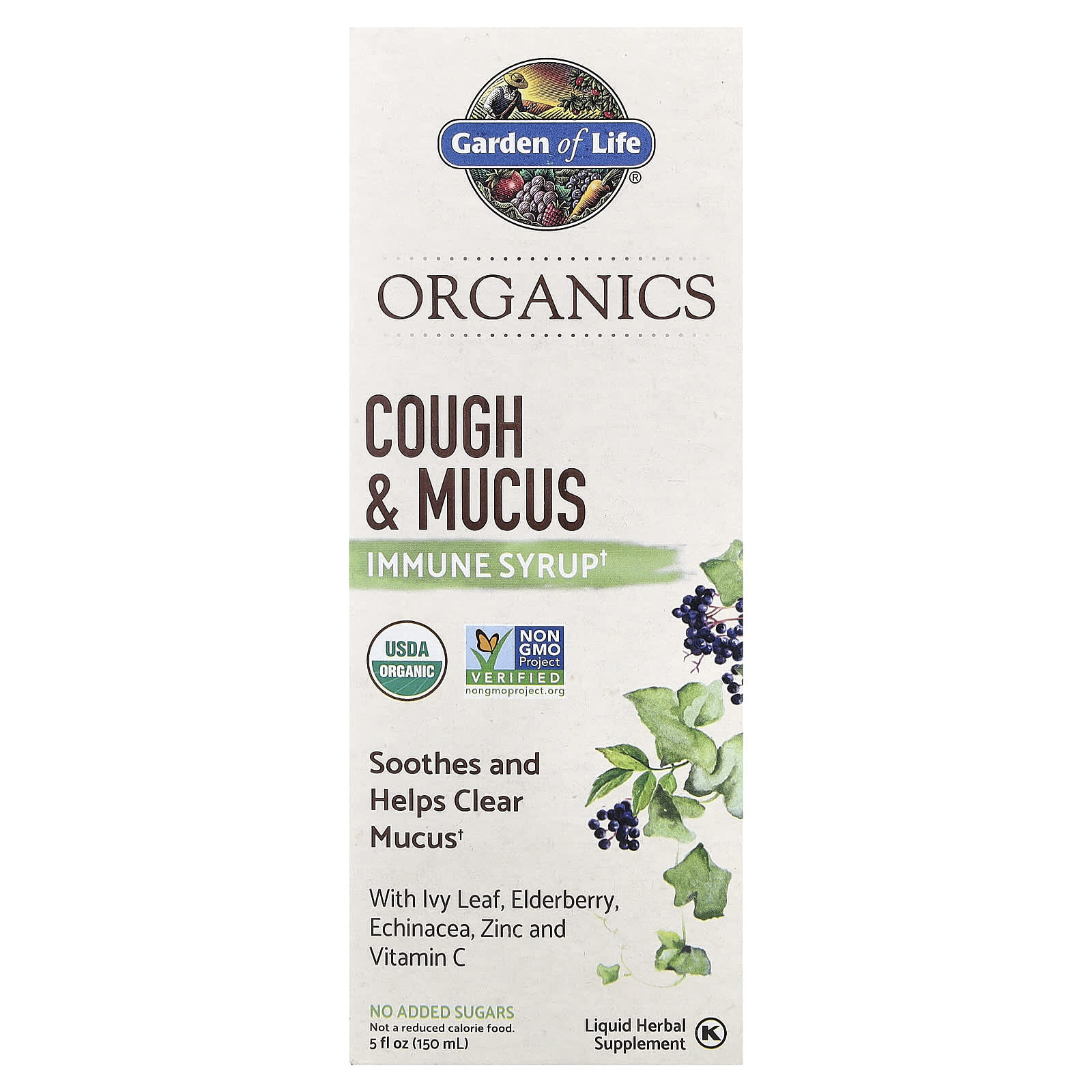 Garden of Life MyKind Organics иммунный сироп от кашля и слизи 150 мл 5 жидк Унций 4290₽