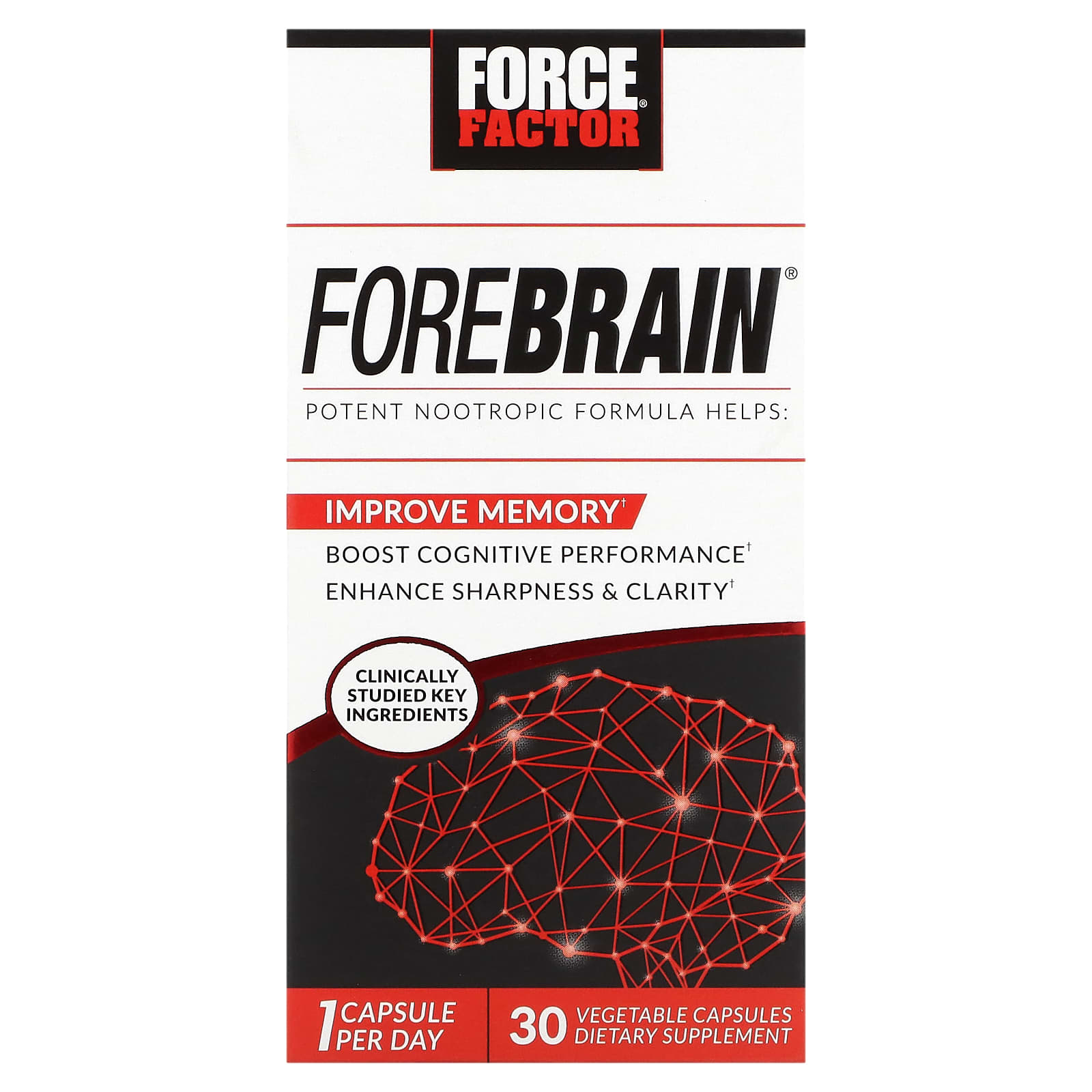 Force Factor Forebrain 30 капсул 3590₽