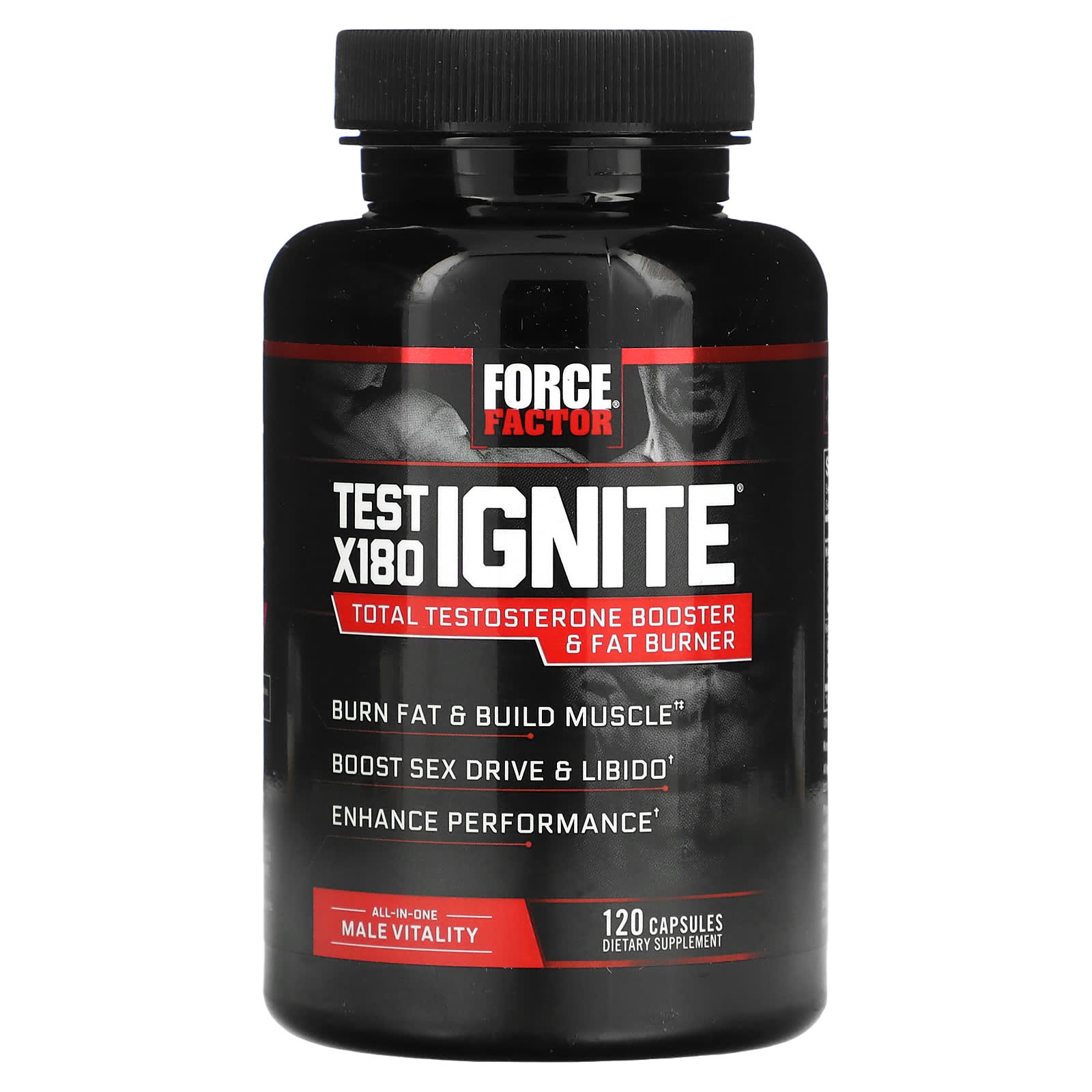 Force Factor Test X180 Ignite бустер свободного тестостерона и сжигатель жира 120 капсул 8390₽