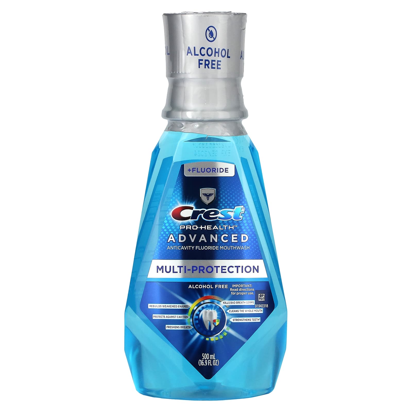 Crest Pro Health Advanced универсальная жидкость для полоскания рта с фтором без спирта 500 мл 169 жидк Унции 1790₽