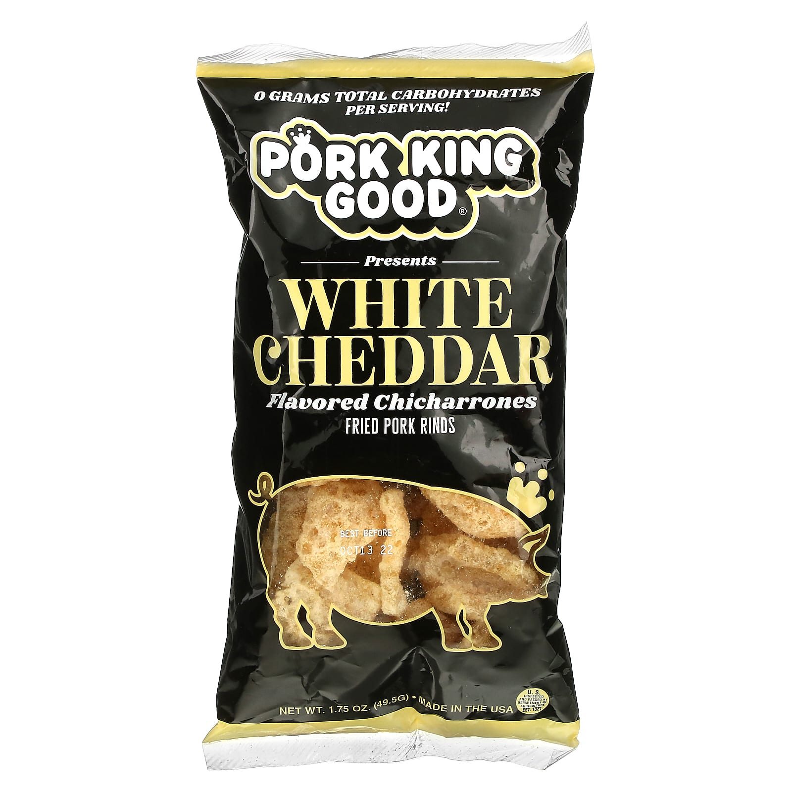 Pork King Good Ароматизированный Chicharrones белый чеддер 495 г 175 унции 1390₽
