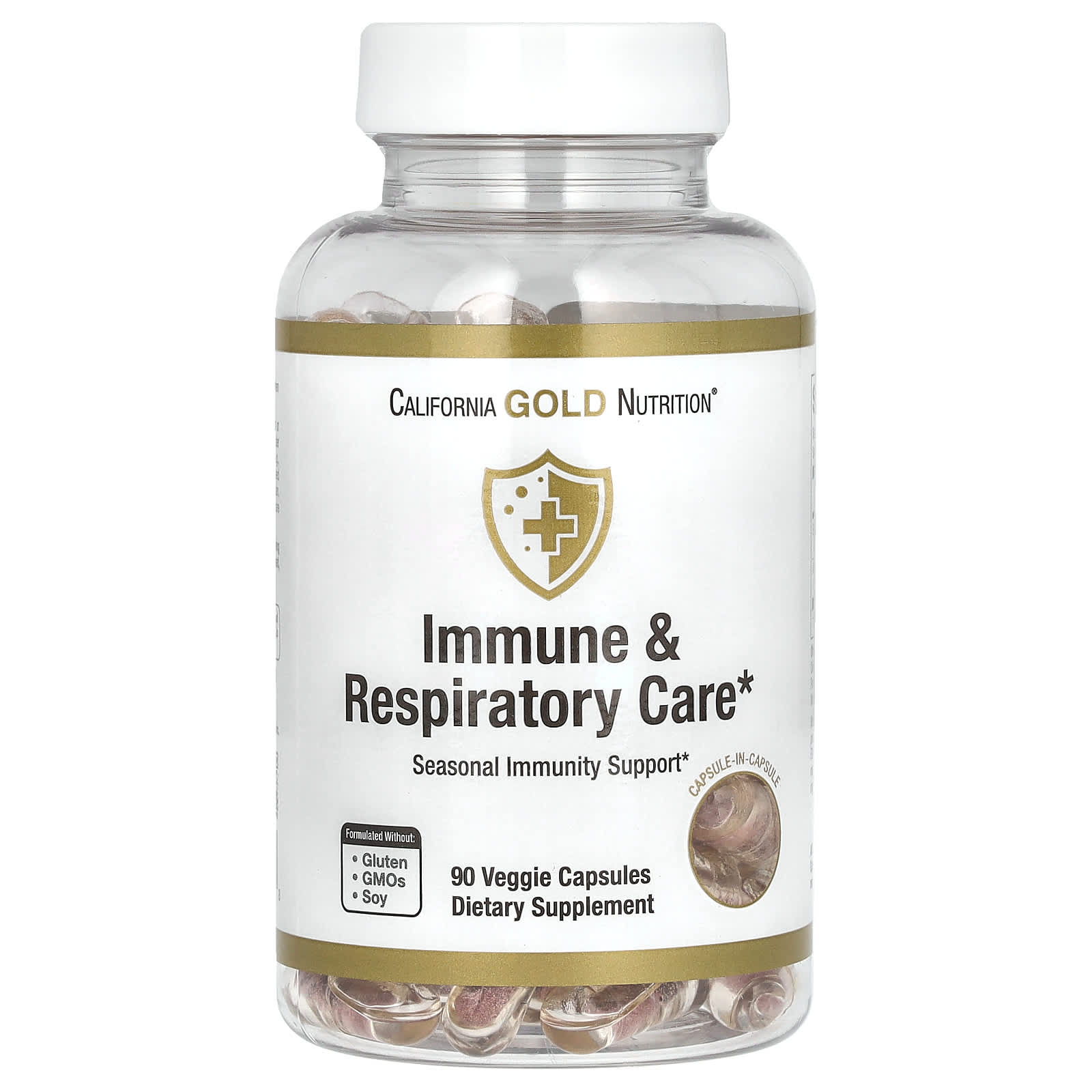 California Gold Nutrition иммунная и респираторная защита 90 растительных капсул 5790₽