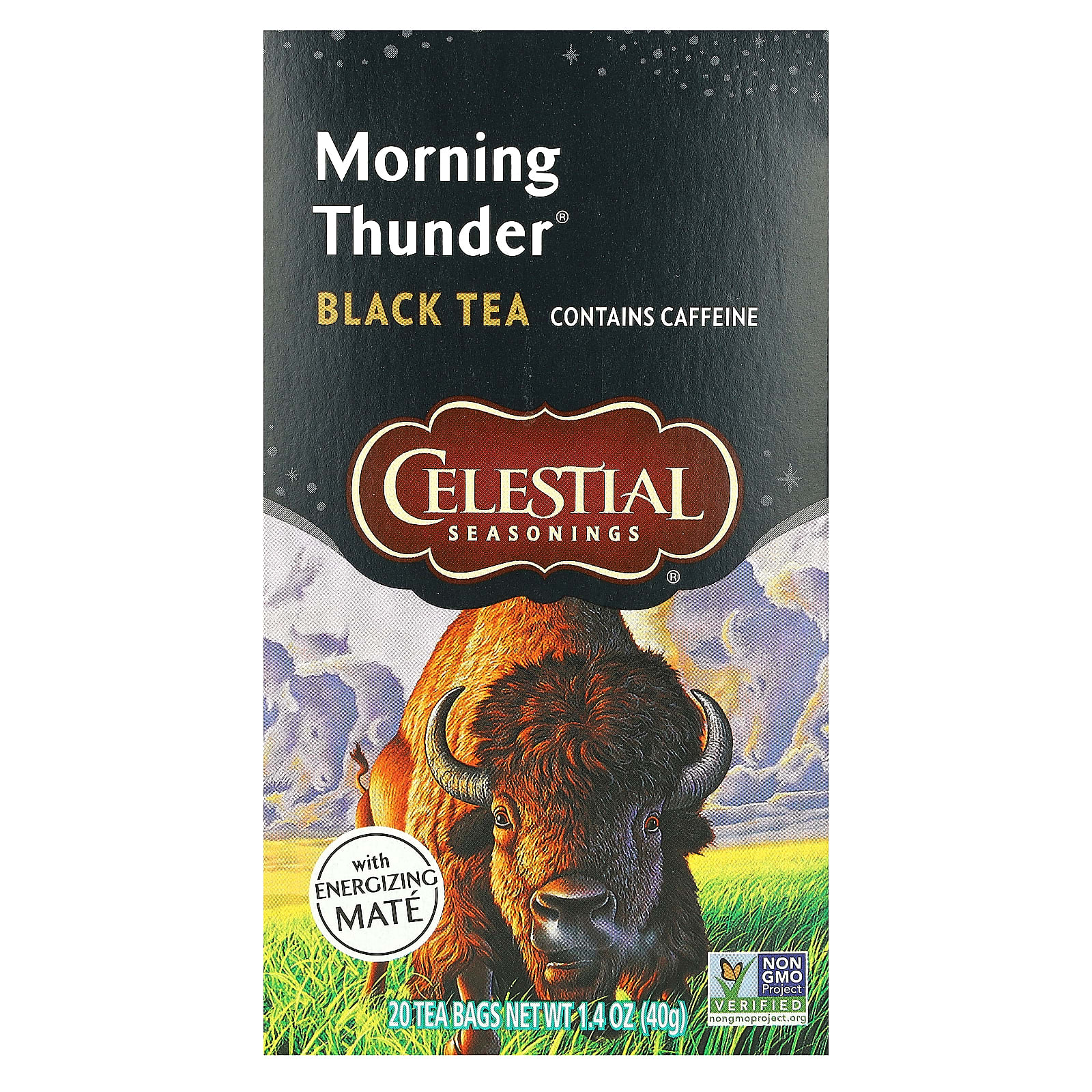 Celestial Seasonings черный чай Morning Thunder 20 чайных пакетиков 40 г 14 унции 1590₽