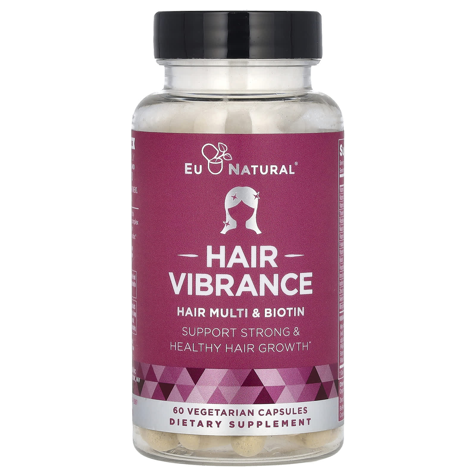 Eu Natural Hair Vibrance мультивитамины для волос и биотин 60 вегетарианских капсул 5690₽