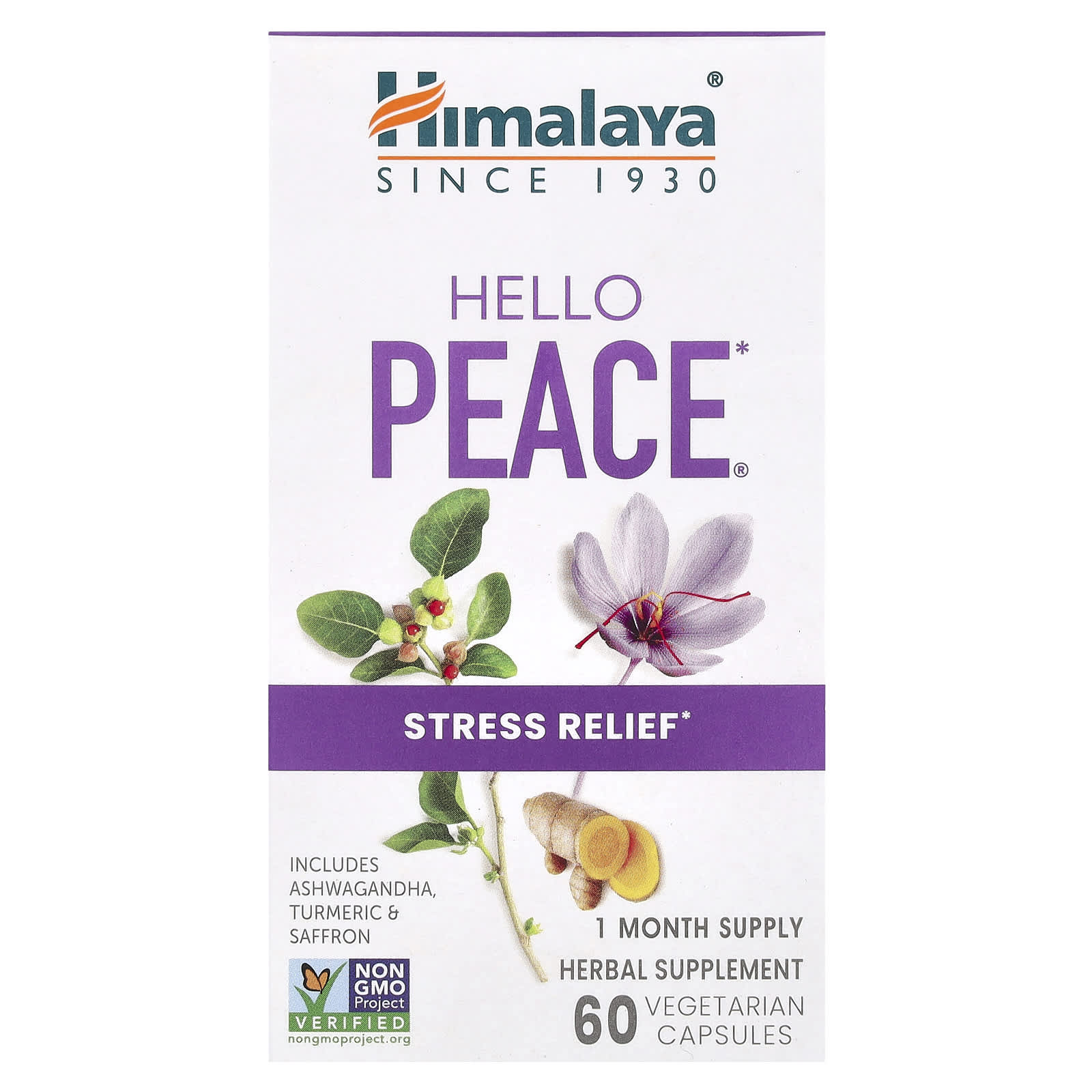 Himalaya Hello Peace средство для снятия стресса 60 вегетарианских капсул 3690₽