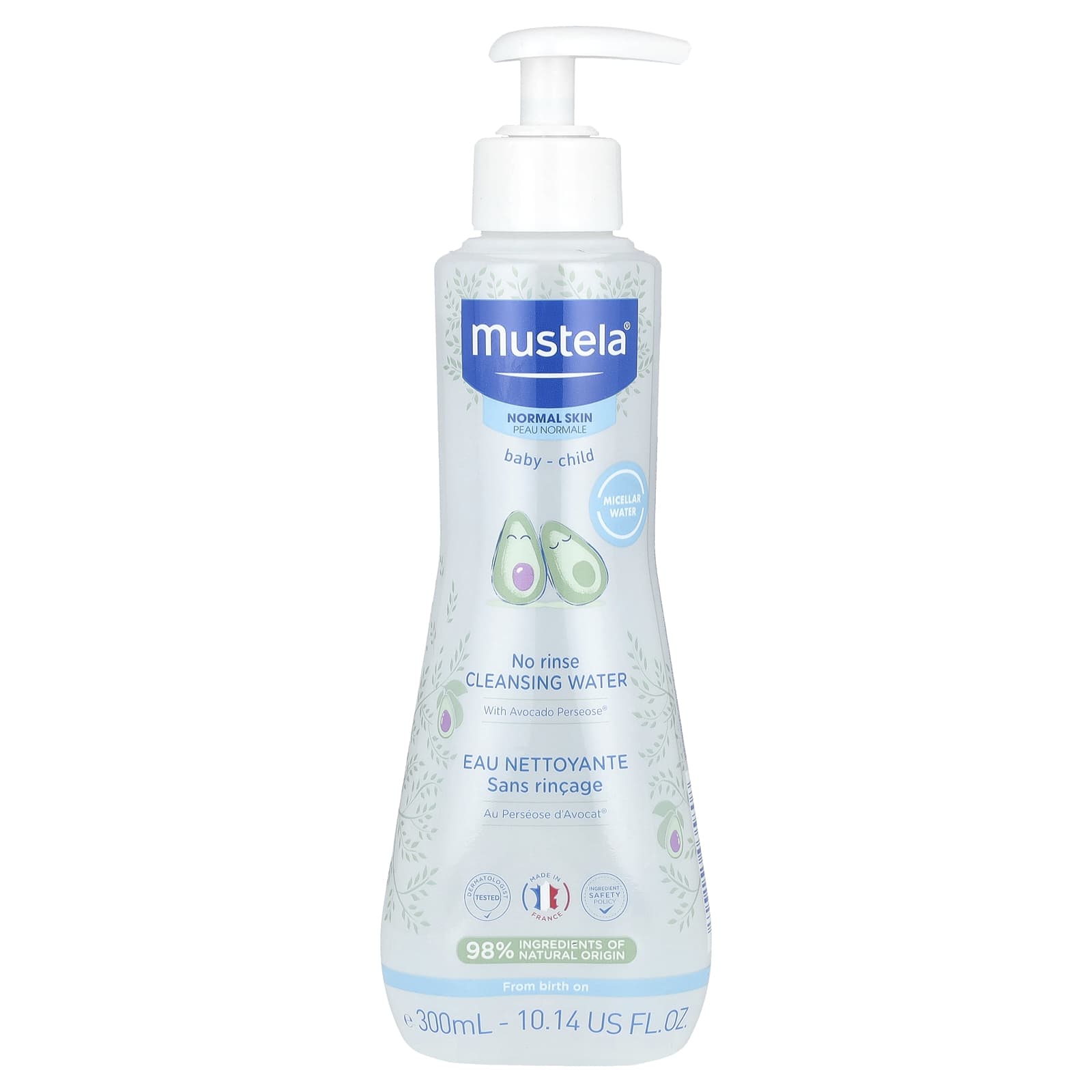 Mustela Baby Очищающая вода без ополаскивания 1014 жидких унций 300 мл 3390₽