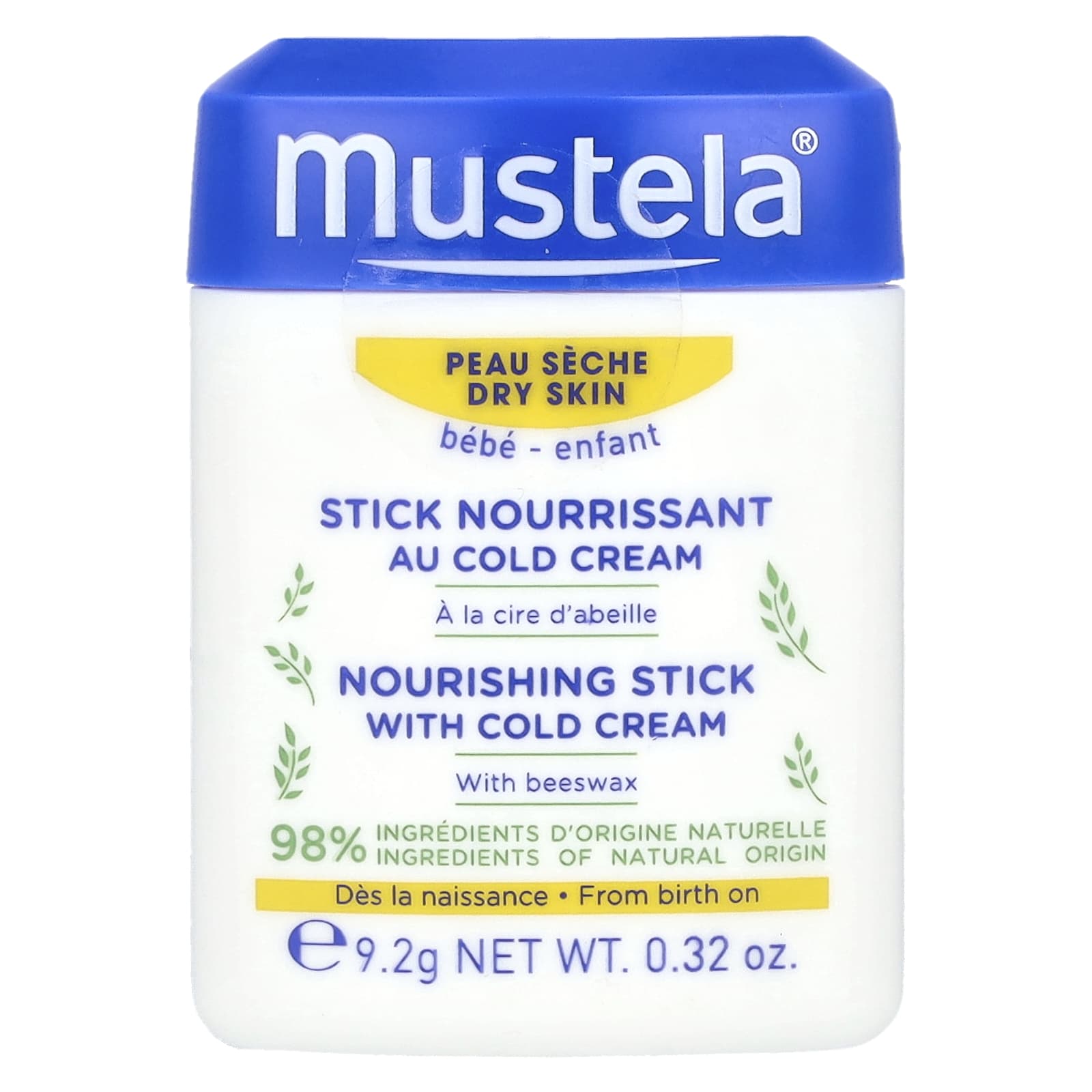 Mustela Baby питательный стик с холодным кремом 92 г 032 унции 2090₽
