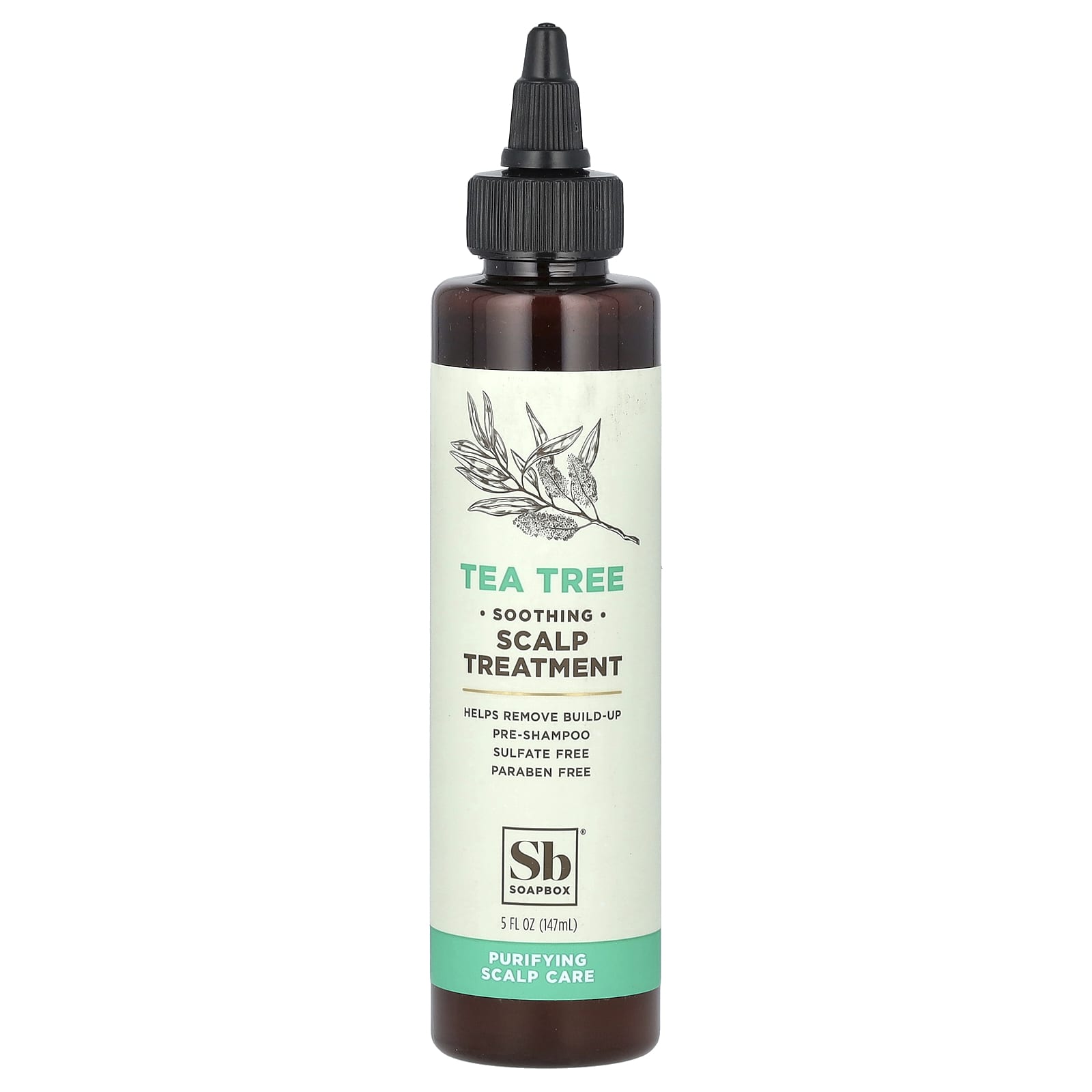 Soapbox, Успокаивающее средство для кожи головы, Чайное дерево, 5 жидких унций (147 мл)