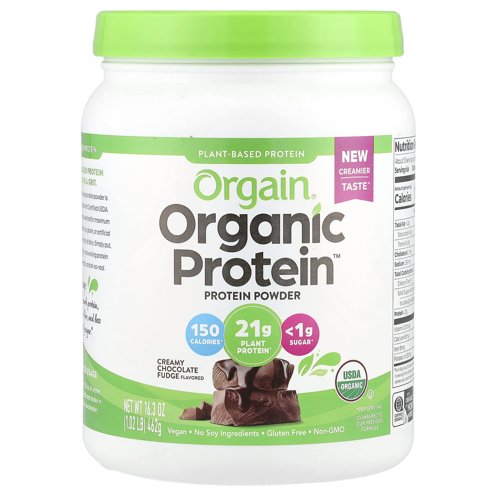 Orgain Organic Protein порошок со сливочной шоколадной помадкой 462 г 102 фунта 3790₽
