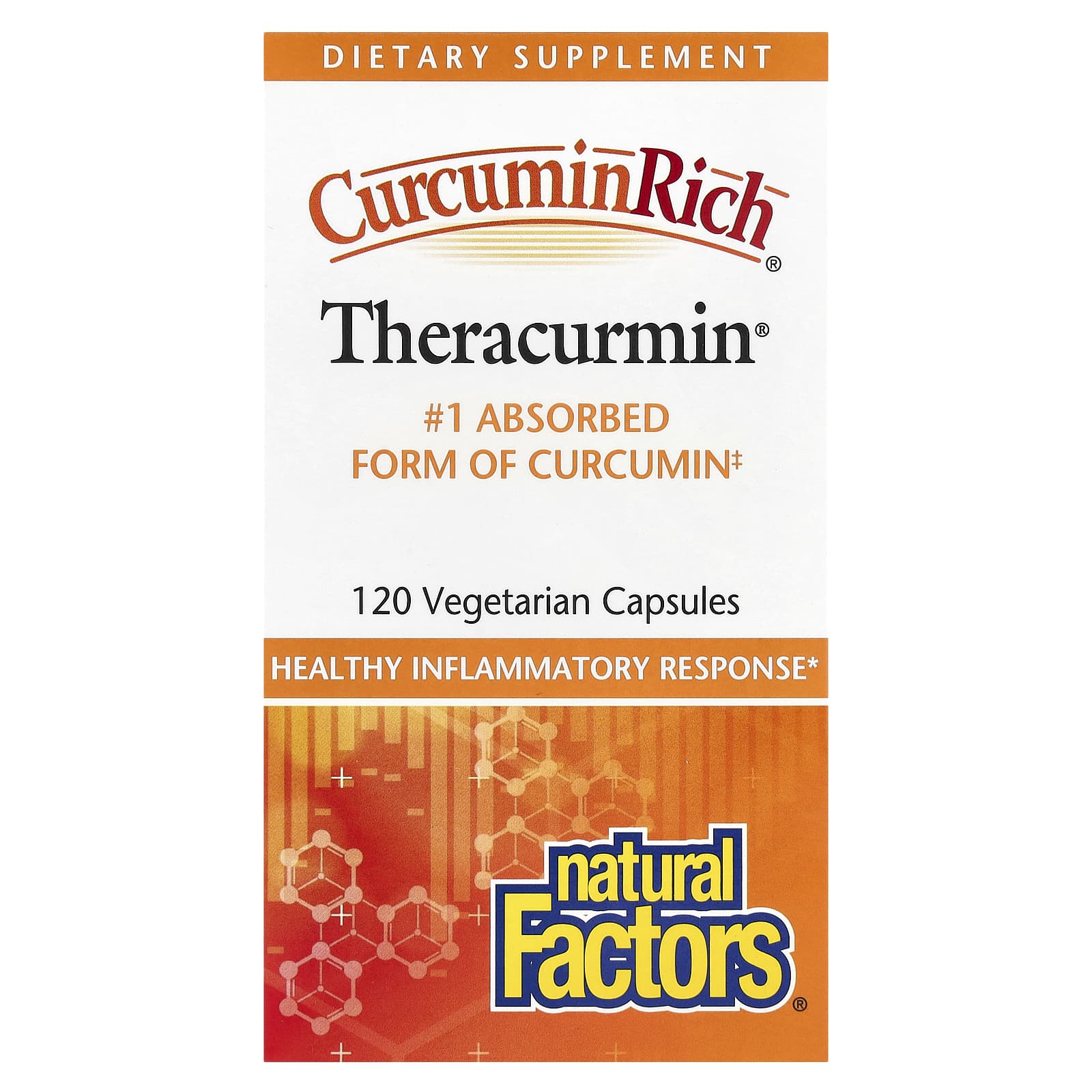 Natural Factors CurcuminRich Theracurmin куркумин 120 растительных капсул 7290₽