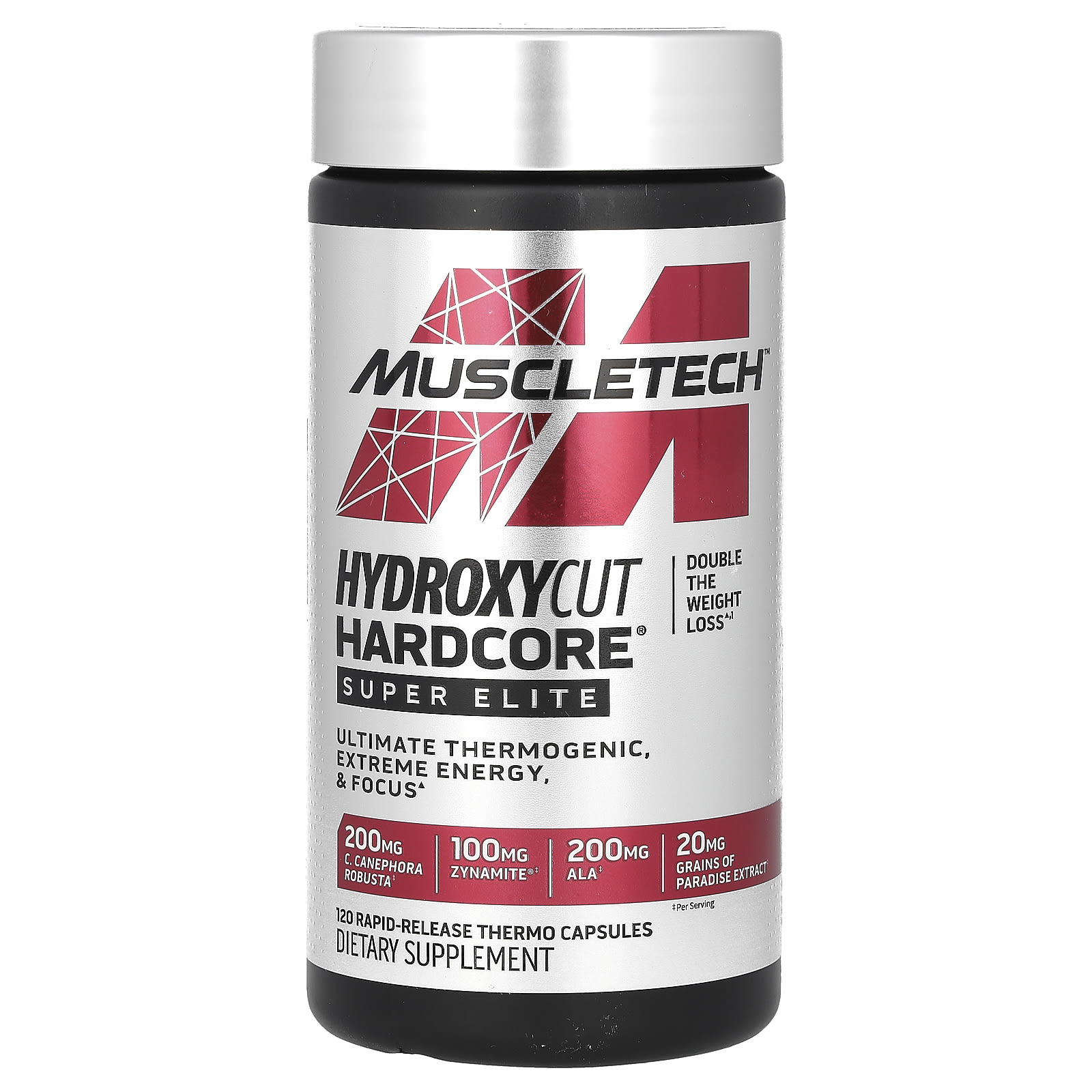 MuscleTech Hydroxycut Hardcore Super Elite 120 капсул с быстрым высвобождением 9490₽
