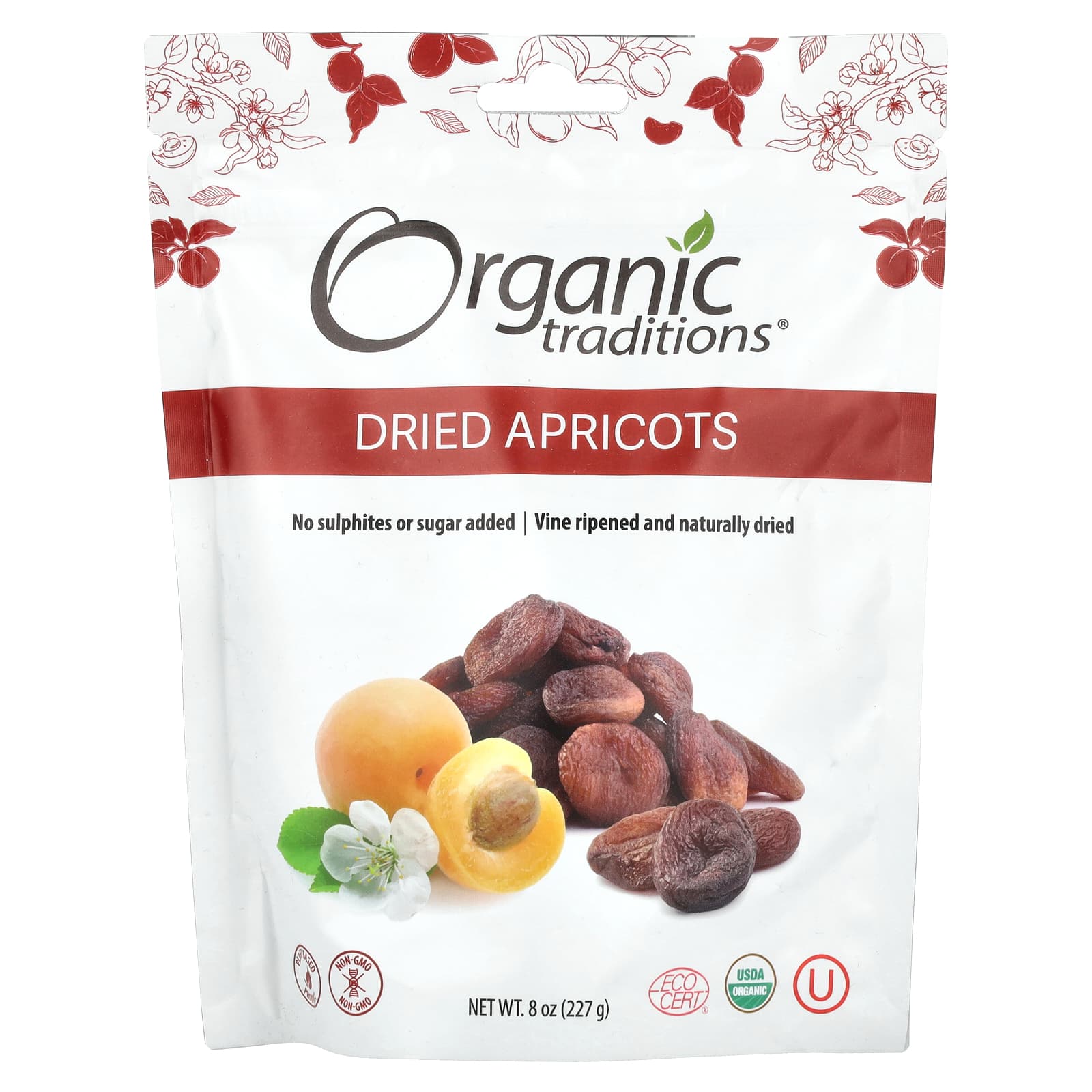 Organic Traditions Курага 227 г 8 унций 1690₽