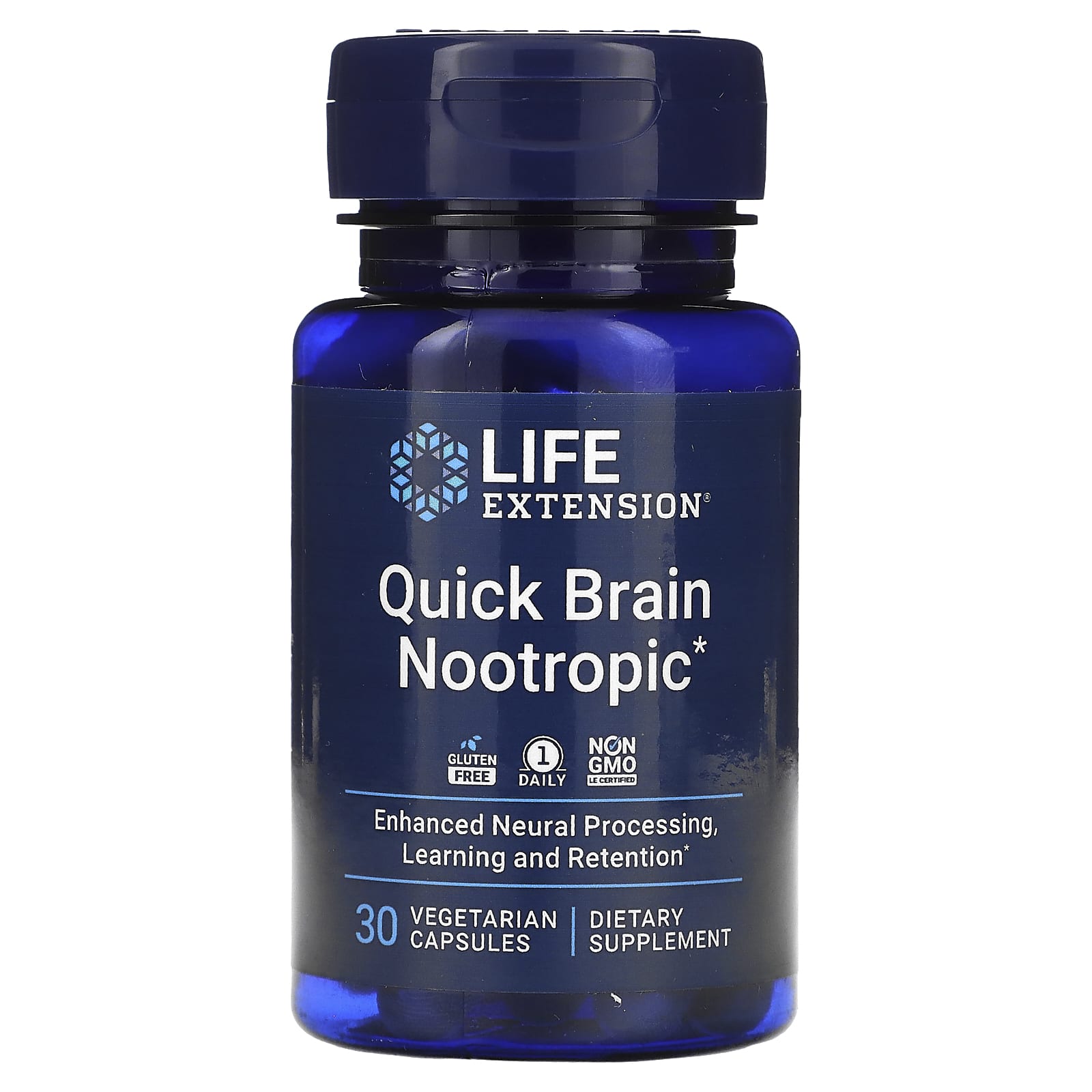 Life Extension Quick Brain ноотропный препарат 30 вегетарианских капсул 3290₽