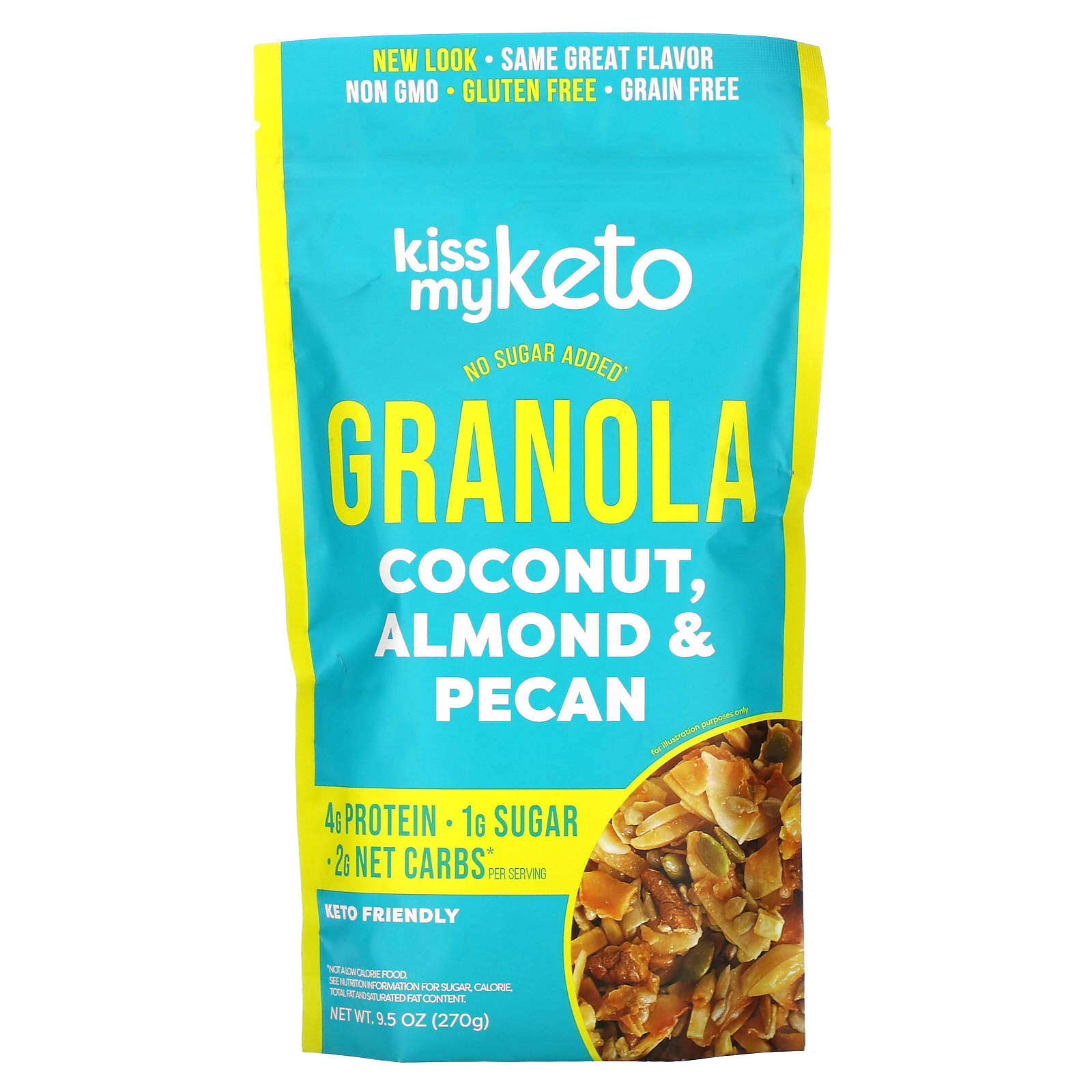 Kiss My Keto Keto Granola Кокос миндаль и пекан 95 унций 270 г 2490₽