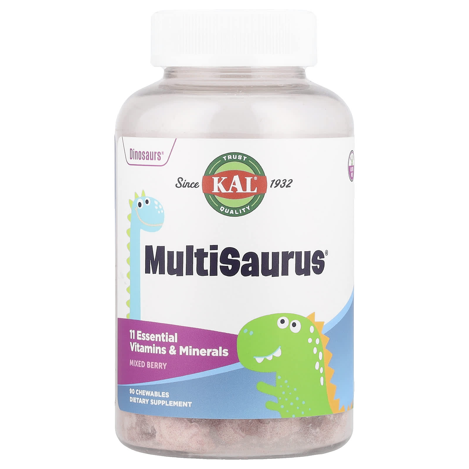 KAL MultiSaurus со вкусом ягодного ассорти 90 жевательных таблеток 3190₽
