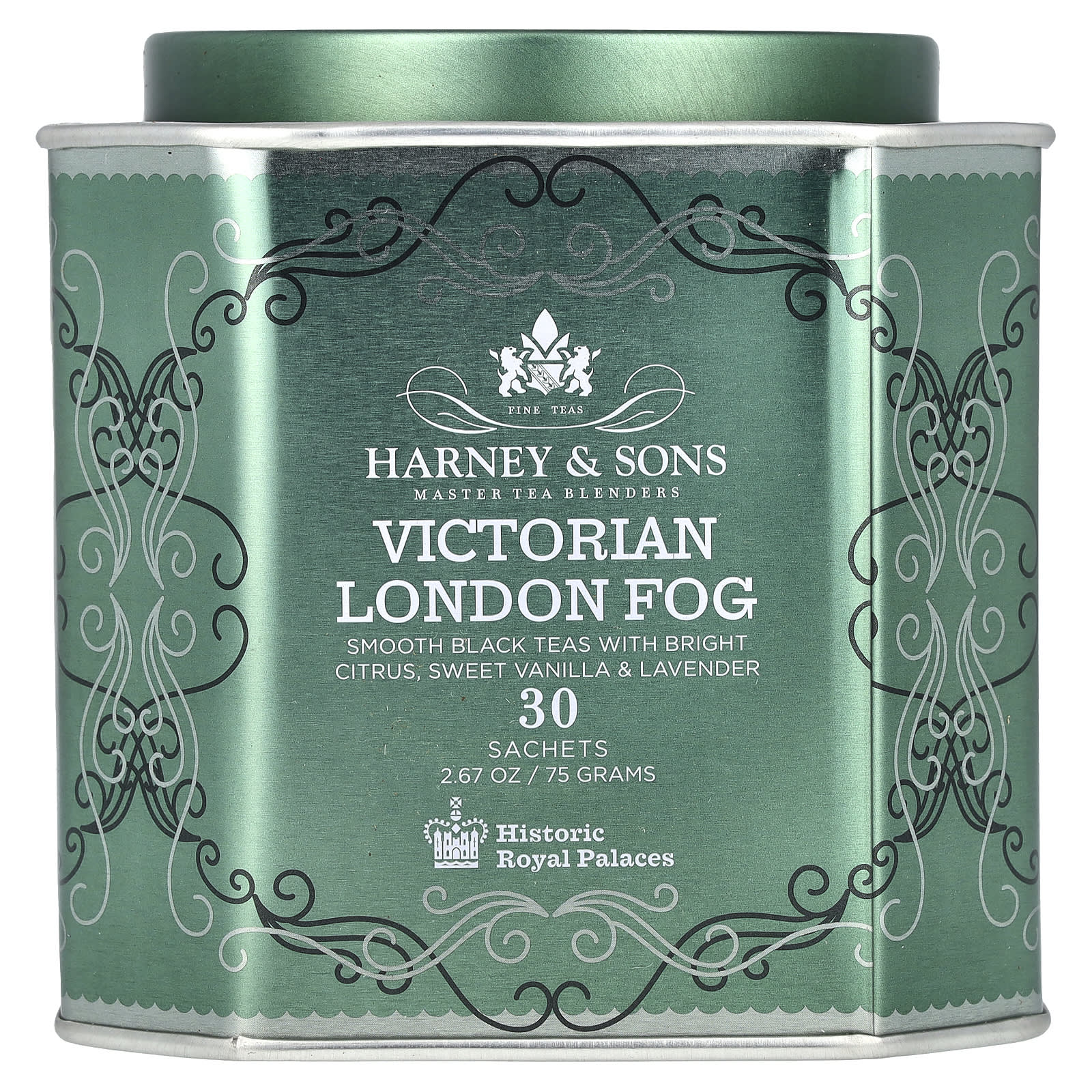 Harney - Sons Victorian London Fog мягкий черный чай с яркими цитрусовыми сладкой ванилью и лавандой 30 пакетиков 75 г 267 унции 2090₽