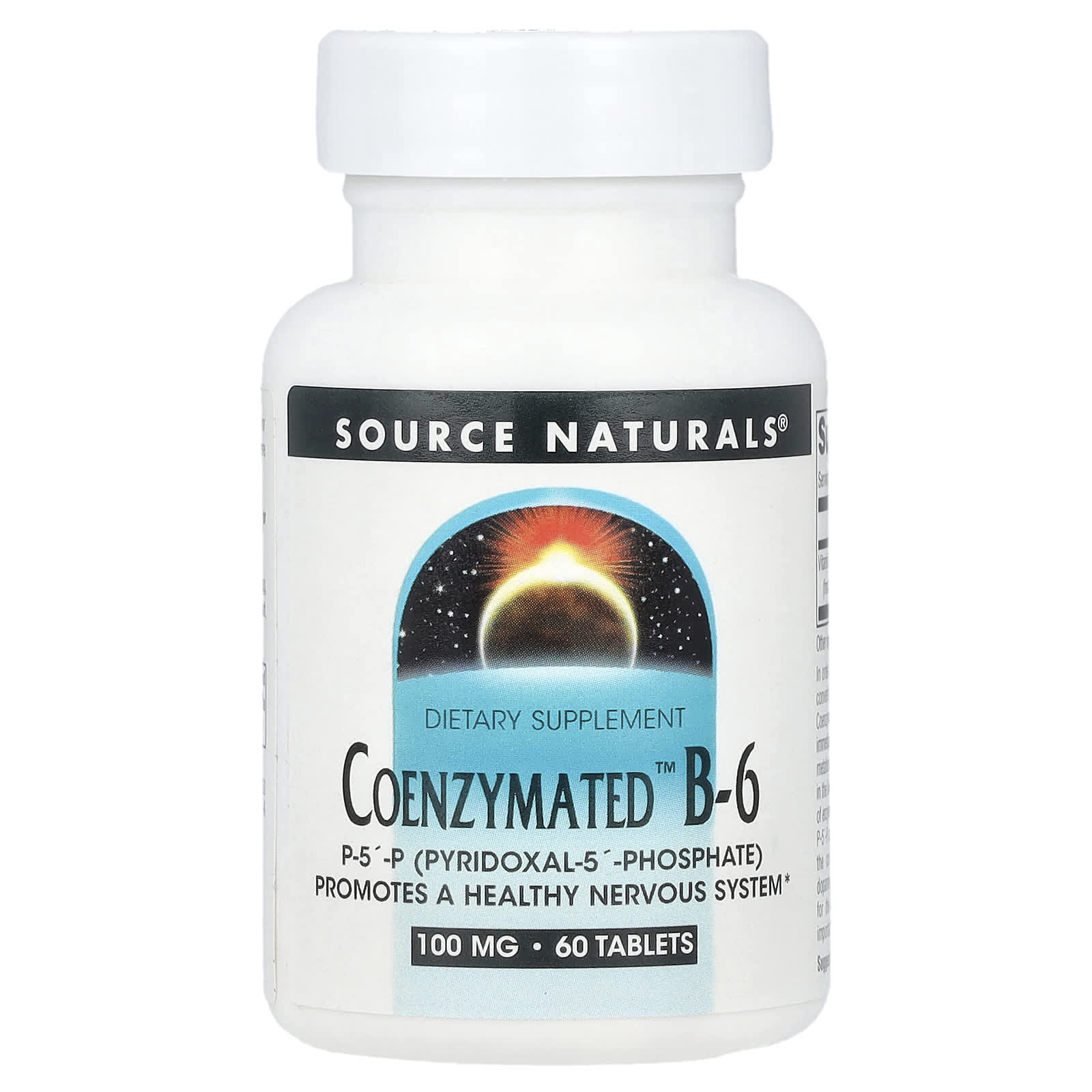Source Naturals Ферментированный витамин B6 100 мг 60 таблеток 2490₽