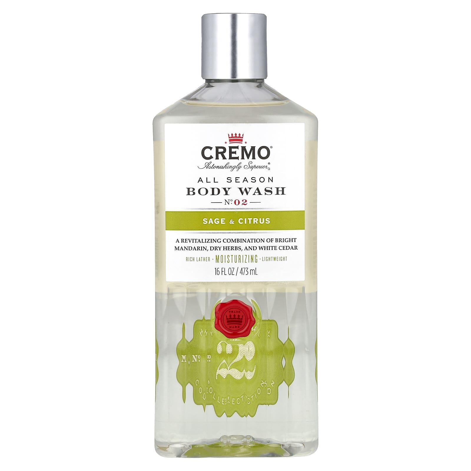 Cremo всесезонный гель для душа 2 шалфей и цитрус 473 мл 16 жидк унций 2090₽