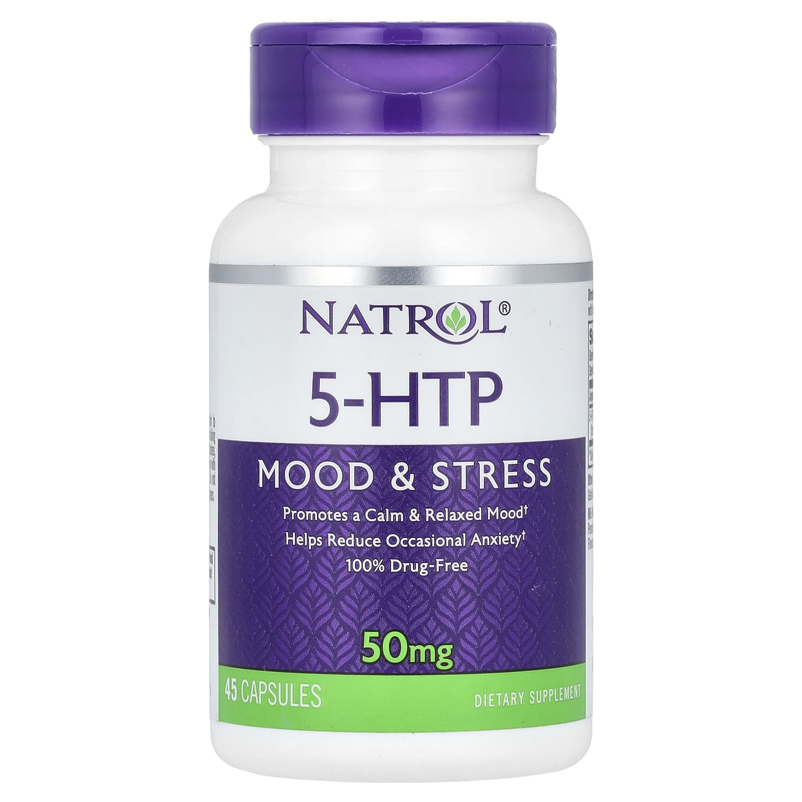 Natrol, 5-HTP, Настроение и стресс, 50 мг, 45 капсул