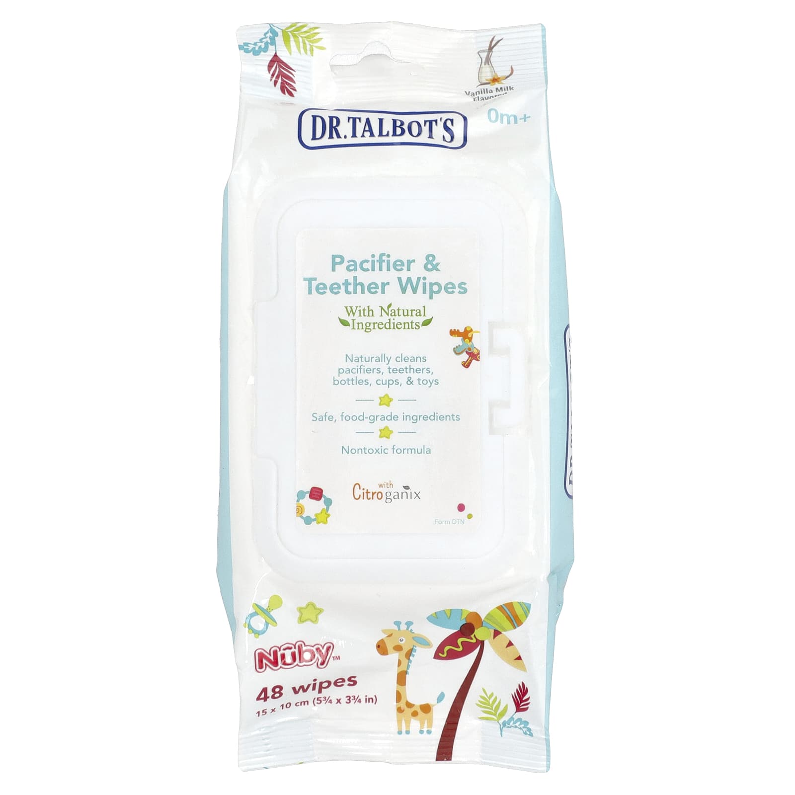Dr Talbots Салфетки для соски и прорезывателя от 0 месяцев ванильное молочко 48 салфеток 1790₽