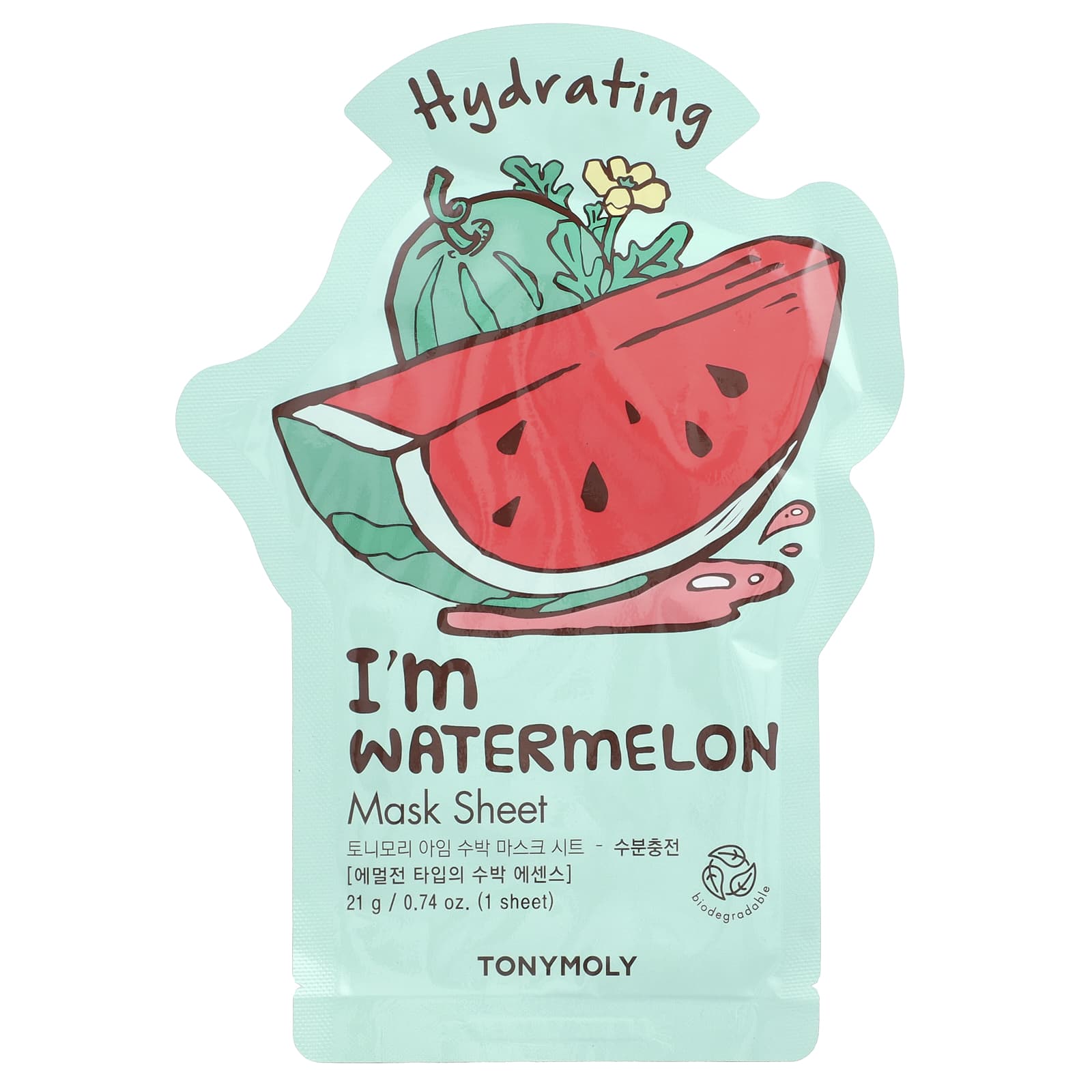 TonyMoly Im Watermelon увлажняющая тканевая маска 1 шт 21 г 074 унции 1490₽