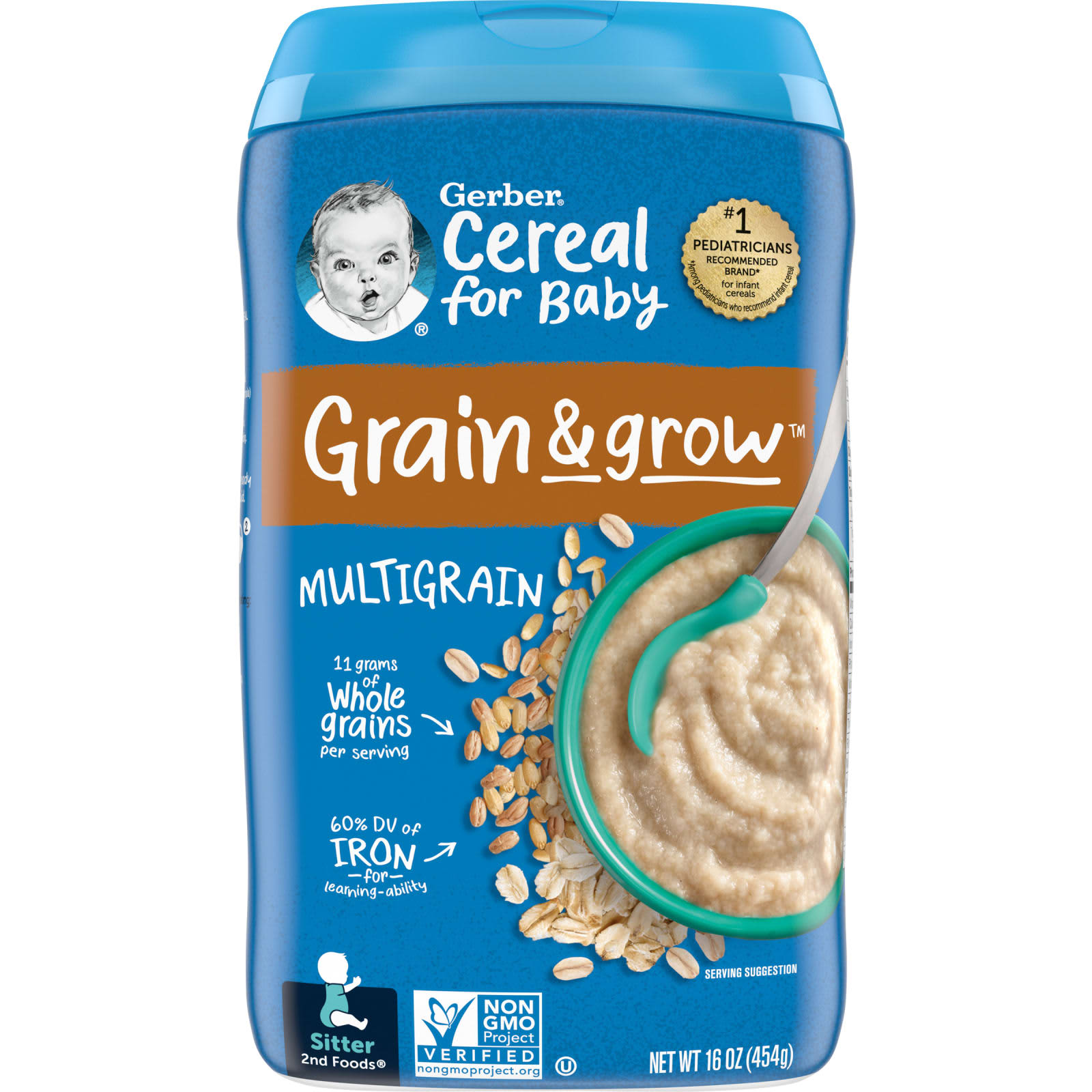 Gerber Мультизлаковая каша 2nd Foods 454 г 16 унций 1790₽