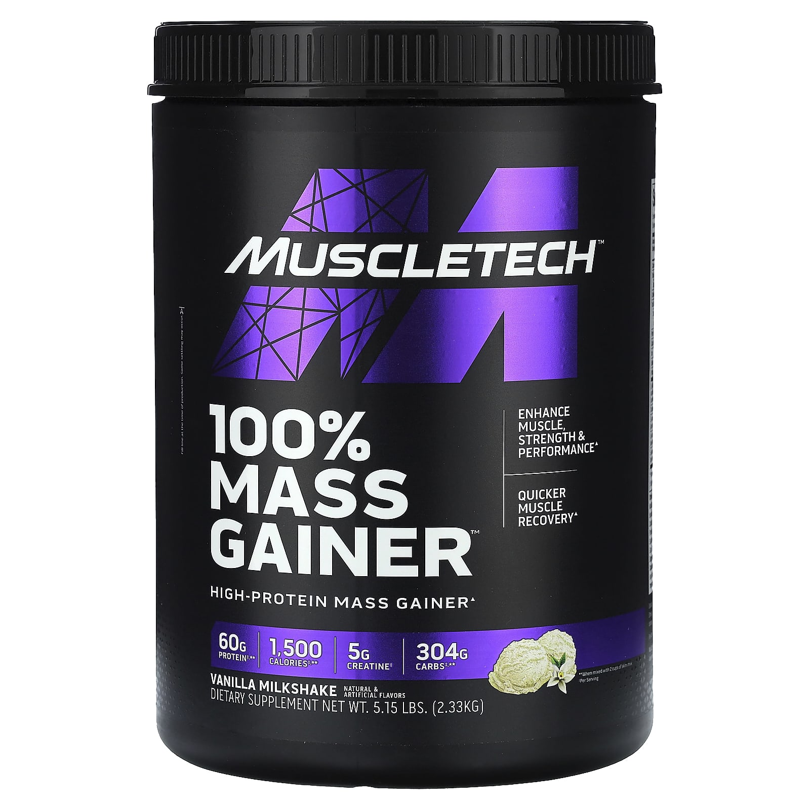 MuscleTech 100 Mass Gainer ванильный молочный коктейль 233 кг 515 фунта 5090₽