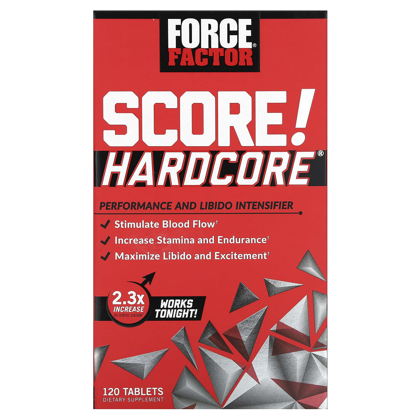 Force Factor SCORE Hardcore средство для повышения производительности и либидо 120 таблеток 7190₽